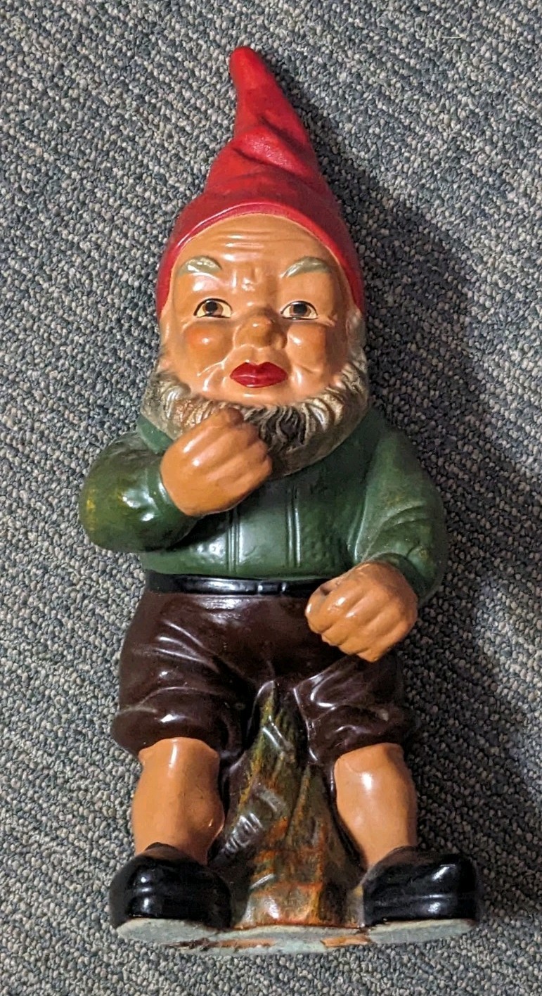 Vtg Heissner Gnome 754 Terra Cotta Pottery Statue 11