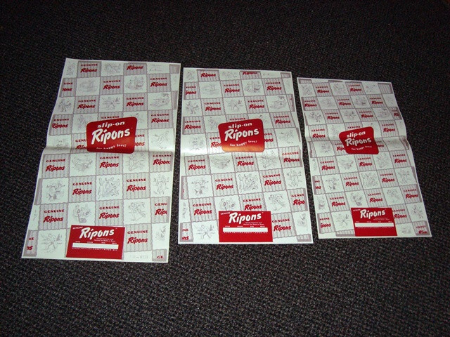 Circa 1954 Ripon Shoes Box Wrappers, Wisconsin – Set of 3 Circa 1954 Ripon Shoes Box Wrappers, Wisconsin – Set of 3