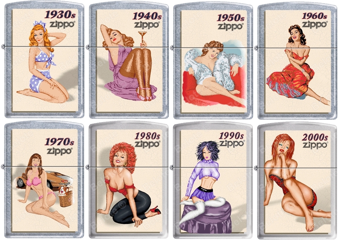 Zippo Windy Pinup Girl Nose Art 8 Lighter Set 30s 40s 50s 60s 70s 80s 90s 2000s Zippo Windy Pinup Girl Nose Art 8 Lighter Set 30s 40s 50s 60s 70s 80s 90s 2000s