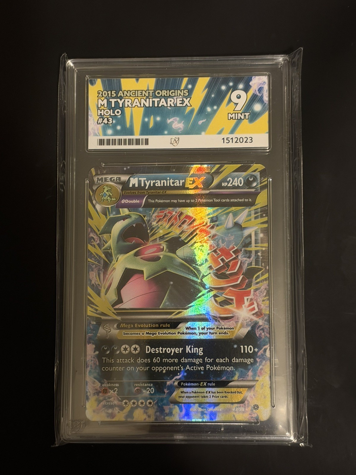 Pokémon TCG Tyranitar EX 2015 Ancient Origins #43 Ace 9 Pokémon TCG Tyranitar EX 2015 Ancient Origins #43 Ace 9