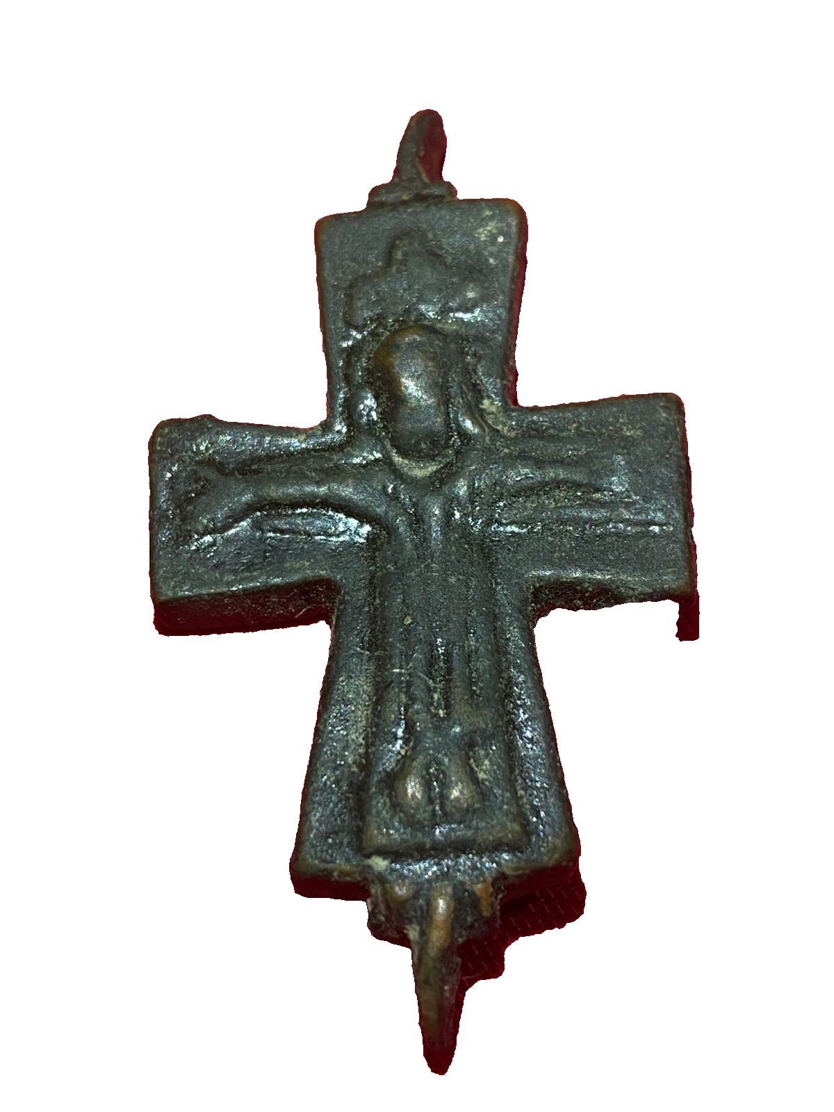 RARE Byzantine CIRCA 12 Century AD Bronze Reliquary Cross