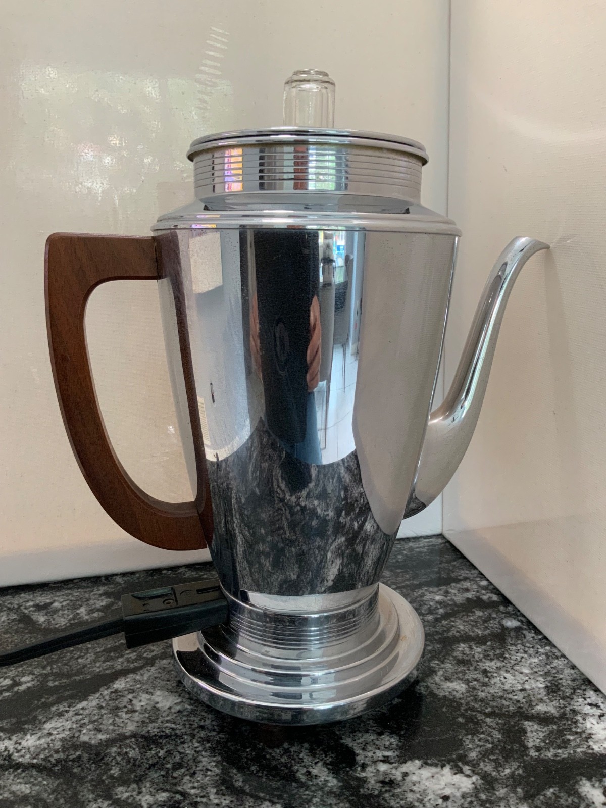 VTG 1950 MANNING BOWMAN 397/8 Coffee Maker Percolator Basket & Stem cord 8 cup VTG 1950 MANNING BOWMAN 397/8 Coffee Maker Percolator Basket & Stem cord 8 cup