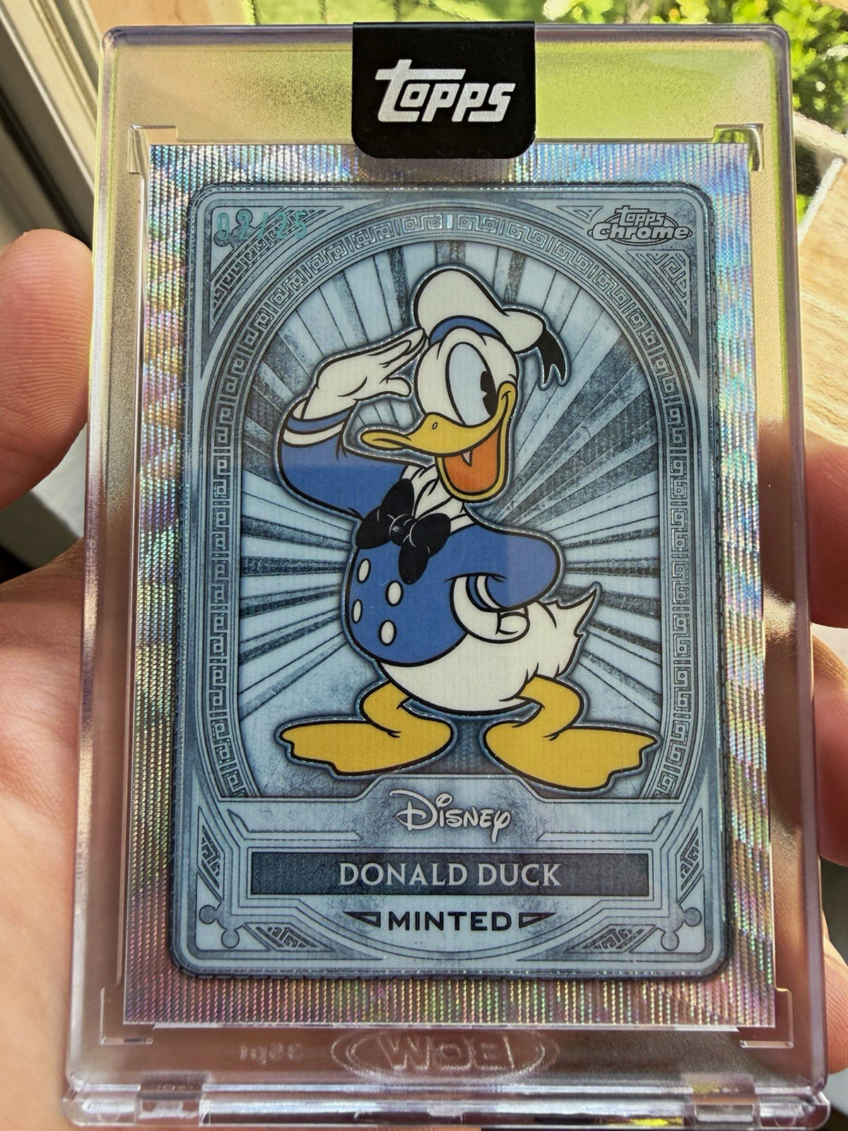 2025 Topps Chrome Disney Donald Duck Minted Trading Card #113 # 2/25
