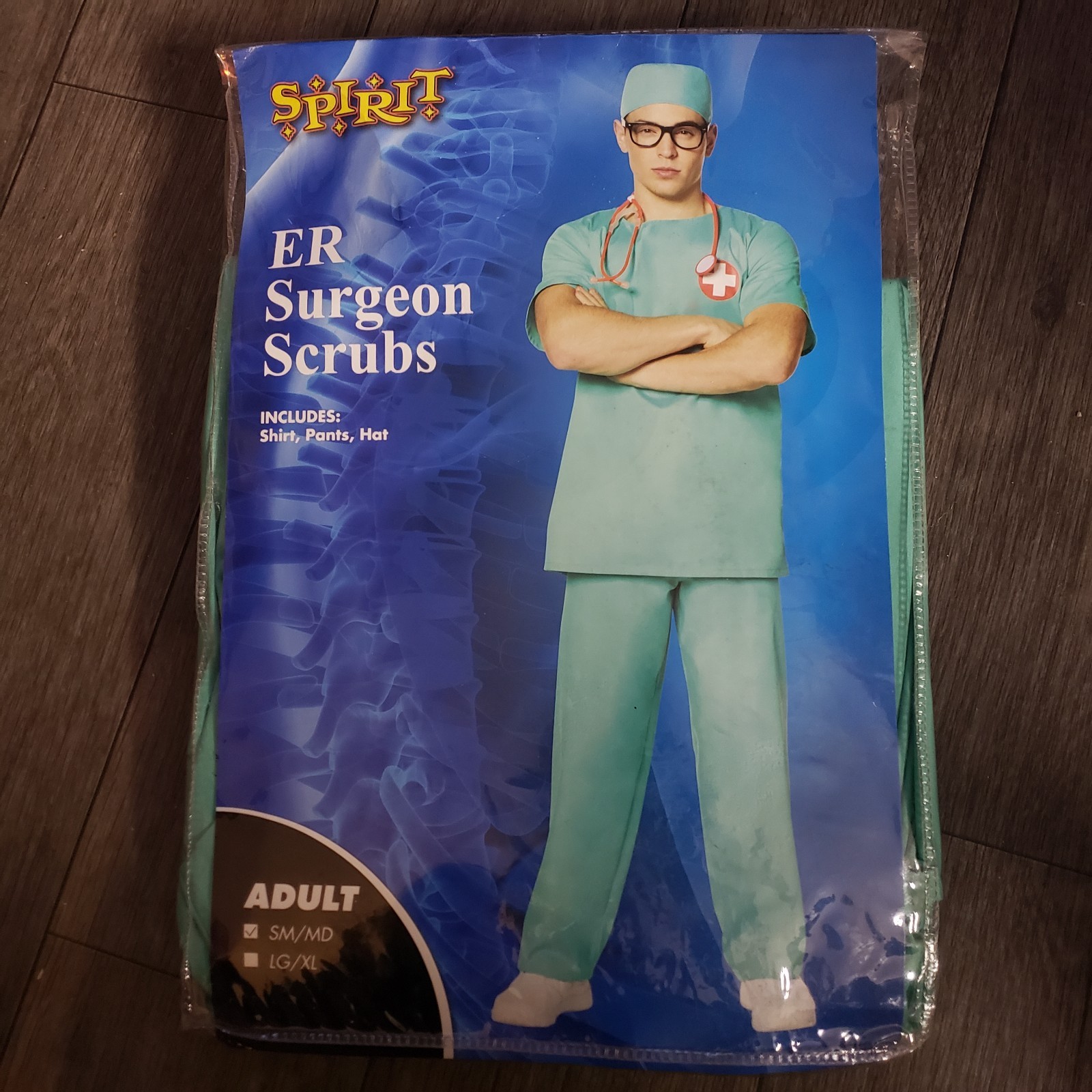 New, Spirit ER Surgeon Srubs Halloween Costume. Adult Small/Medium.