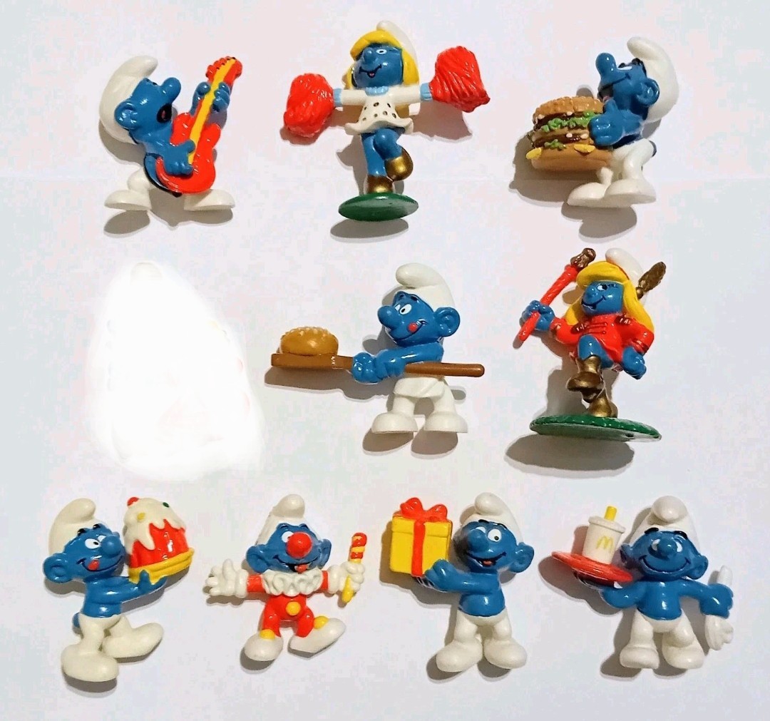 THE SMURFS ANNIVERSARY RUBBER FIGURINES SET PEYO MC DONALD'S GERMANY COLLECTIBLE THE SMURFS ANNIVERSARY RUBBER FIGURINES SET PEYO MC DONALD'S GERMANY COLLECTIBLE