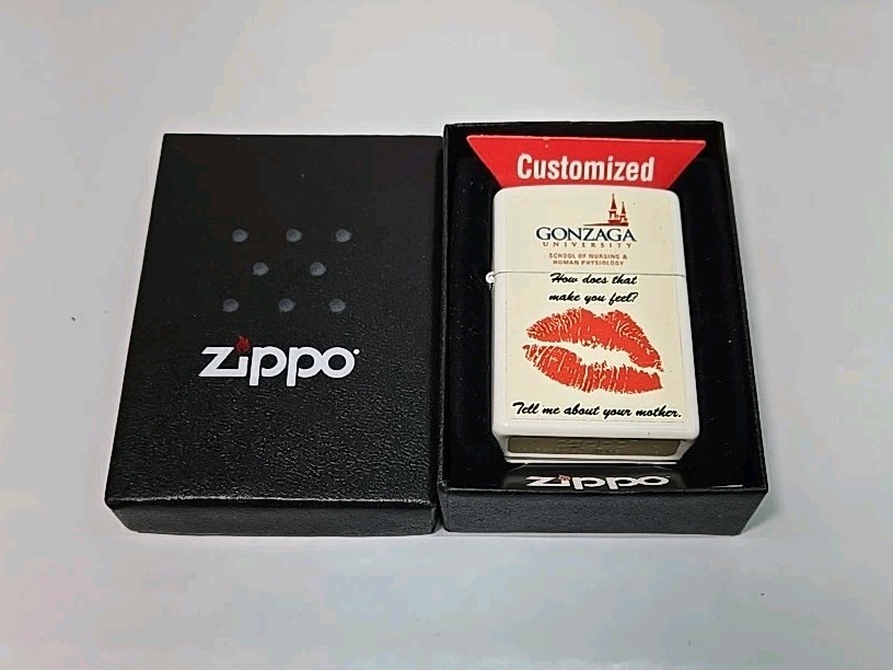 Vintage Zippo Lighter Custom Gonzaga University New In Box USA - BB Vintage Zippo Lighter Custom Gonzaga University New In Box USA - BB