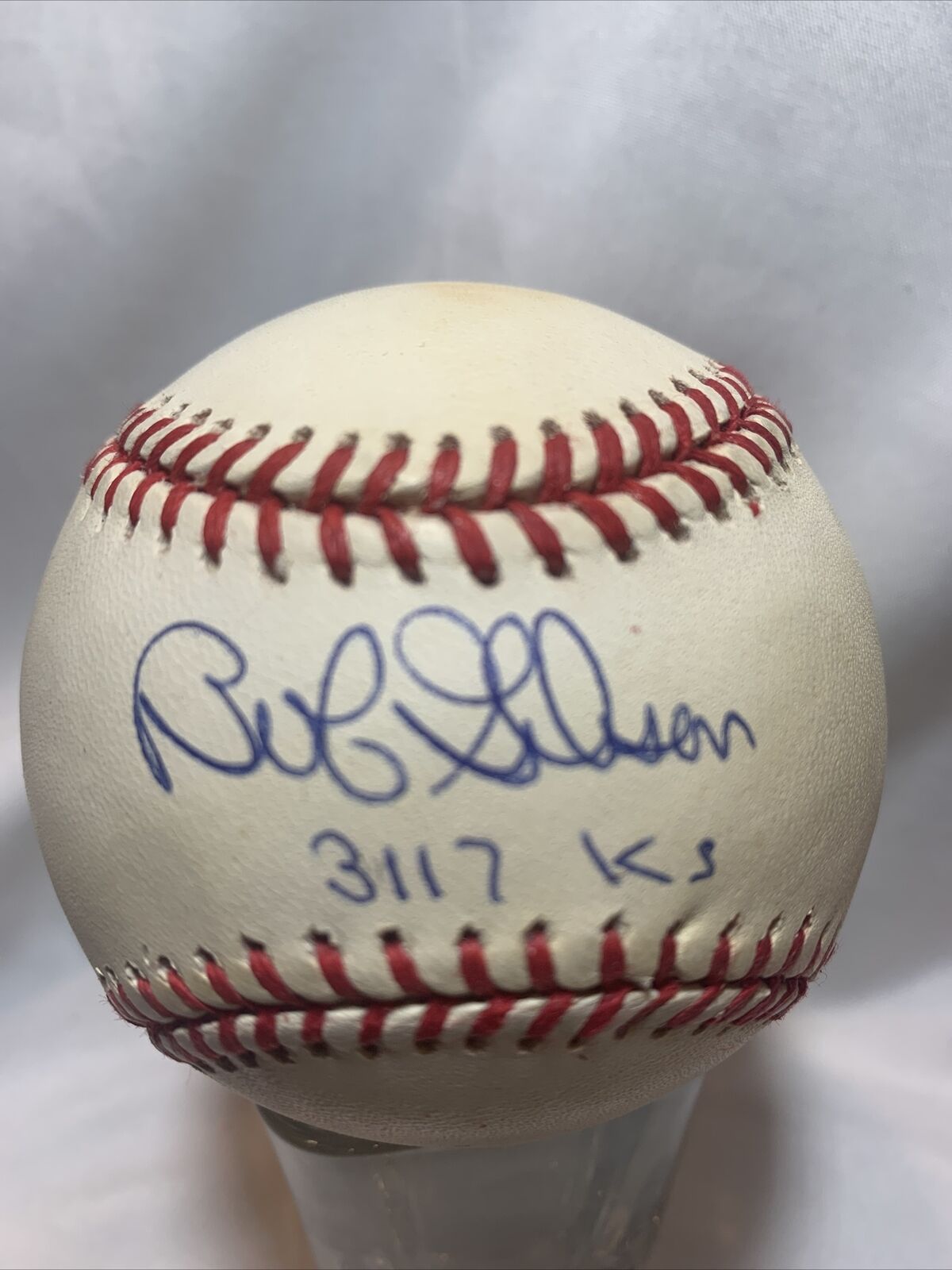 Bob Gibson 3117 K’s St Louis Cardinals Baseball Autographed with COA