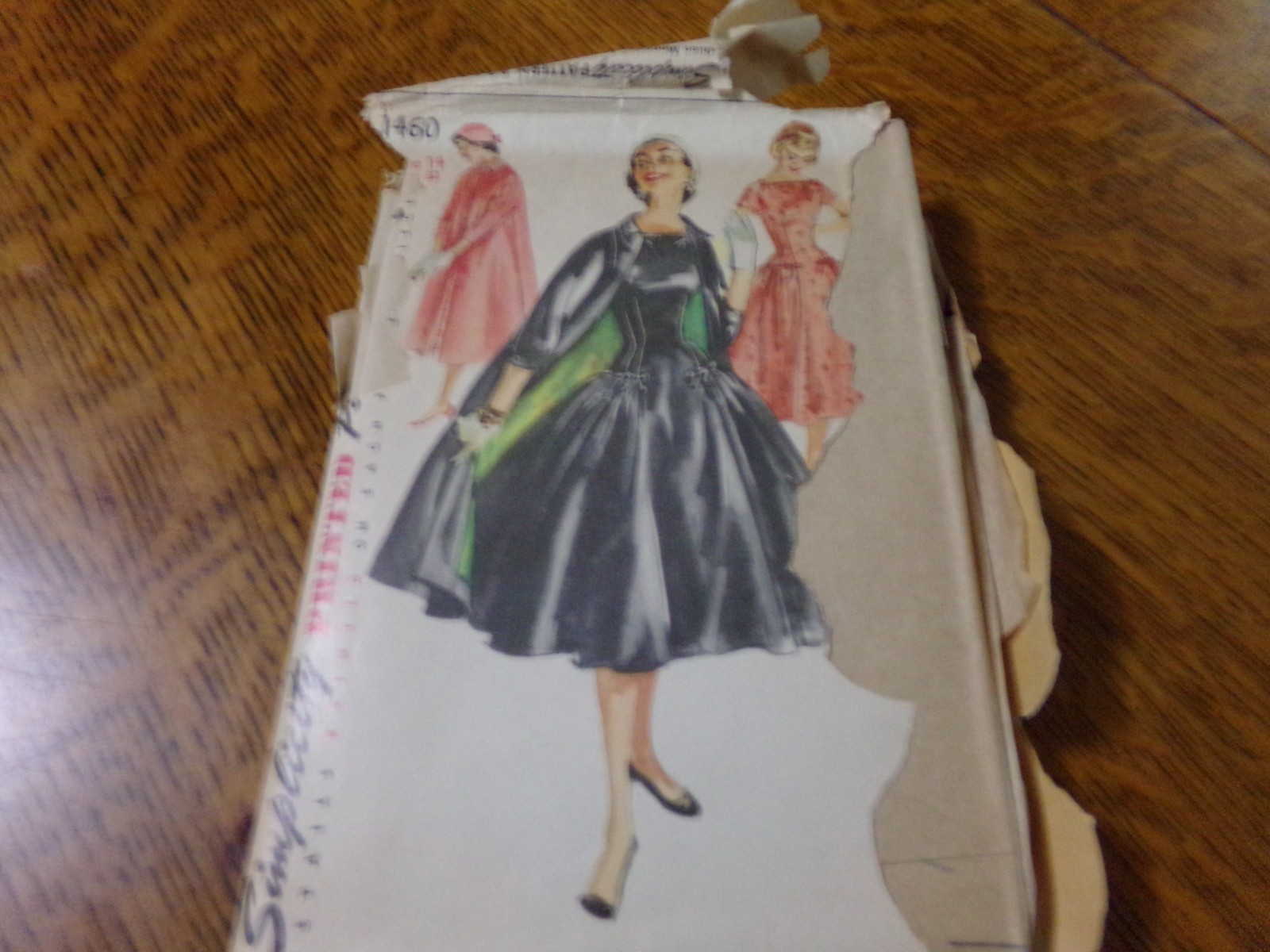 Simplicity Junior Misses one-piece dress & coat pattern #1460, size 14 Simplicity Junior Misses one-piece dress & coat pattern #1460, size 14