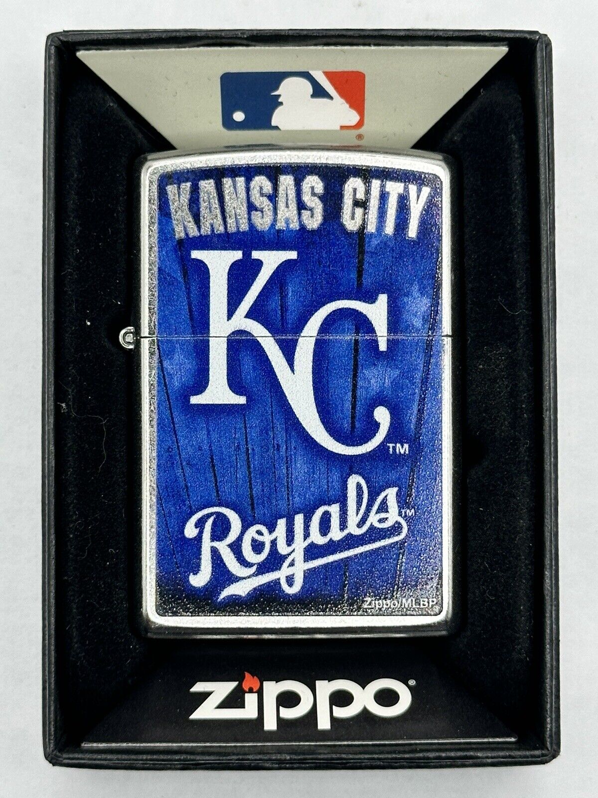 2020 Kansas City Royals MLB Chrome Zippo Lighter NEW