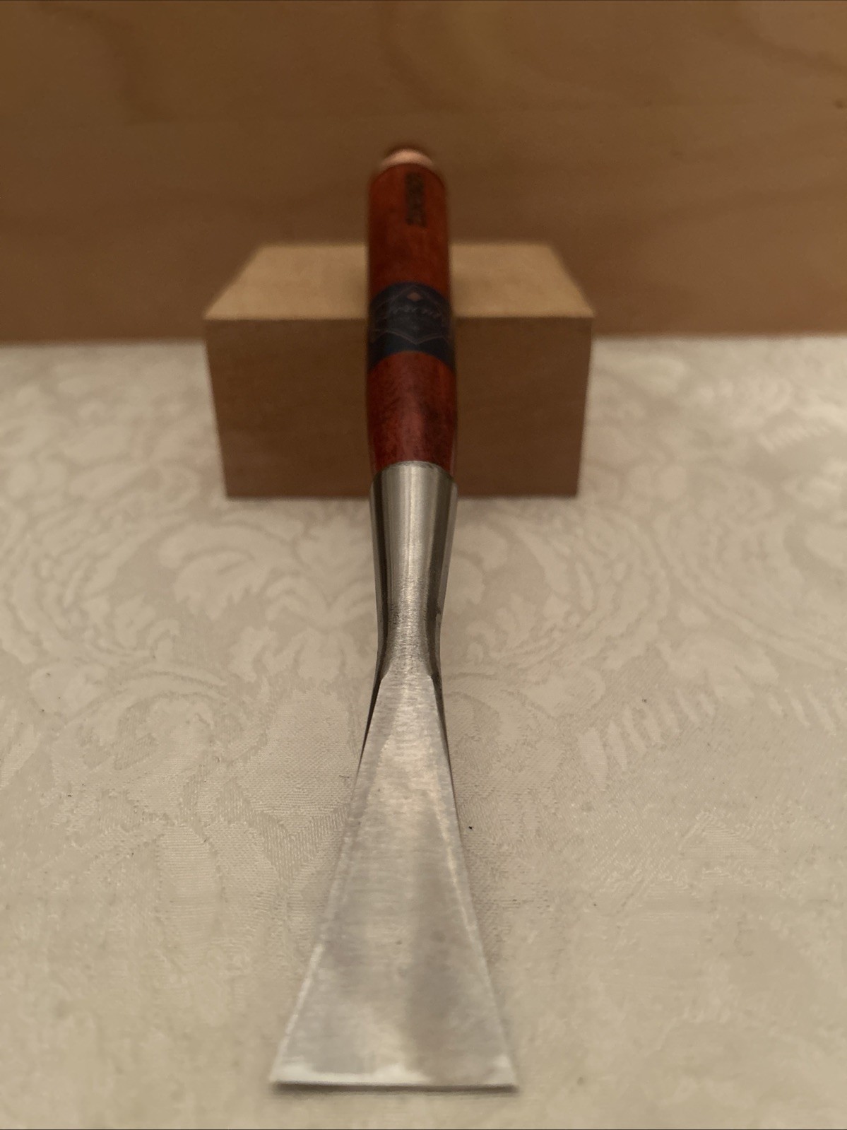 Custom Forged Long Neck Socket Gouge Chisel # 3 / 30mm Fishtail Slight U Sharp Custom Forged Long Neck Socket Gouge Chisel # 3 / 30mm Fishtail Slight U Sharp