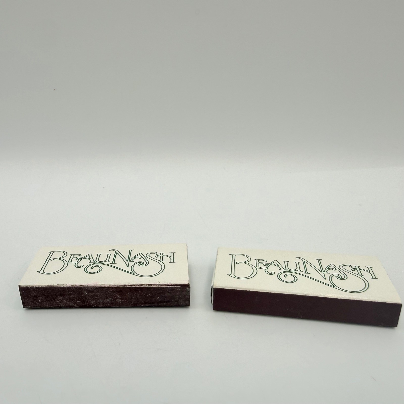 Vintage Beau Nash Hotel Crescent Court Dallas Matchboxes Set of 2 Green Tip