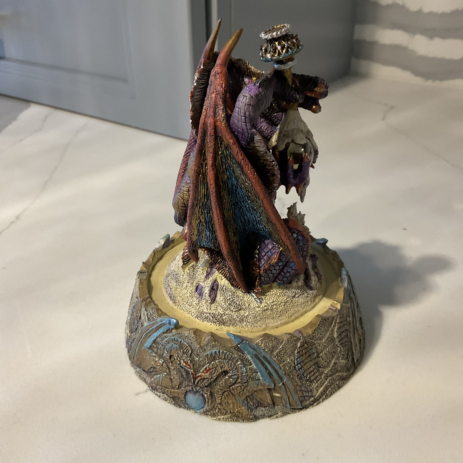Dragonfate TFM Dragon Figurine - Michael Whalen Hand Painted With Dome Dragonfate TFM Dragon Figurine - Michael Whalen Hand Painted With Dome