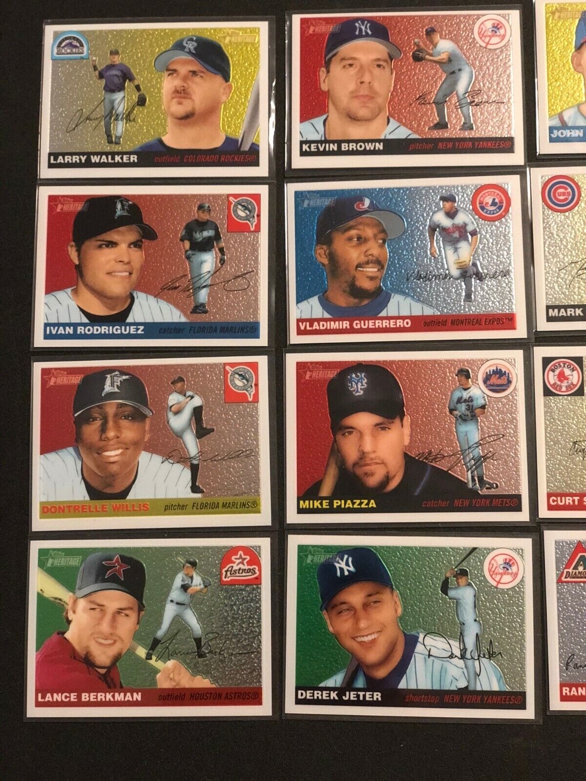Huge Lot of 2004 Topps Heritage Chrome, Jeter, Pujols, A-rod, Piazza, Reyes, 