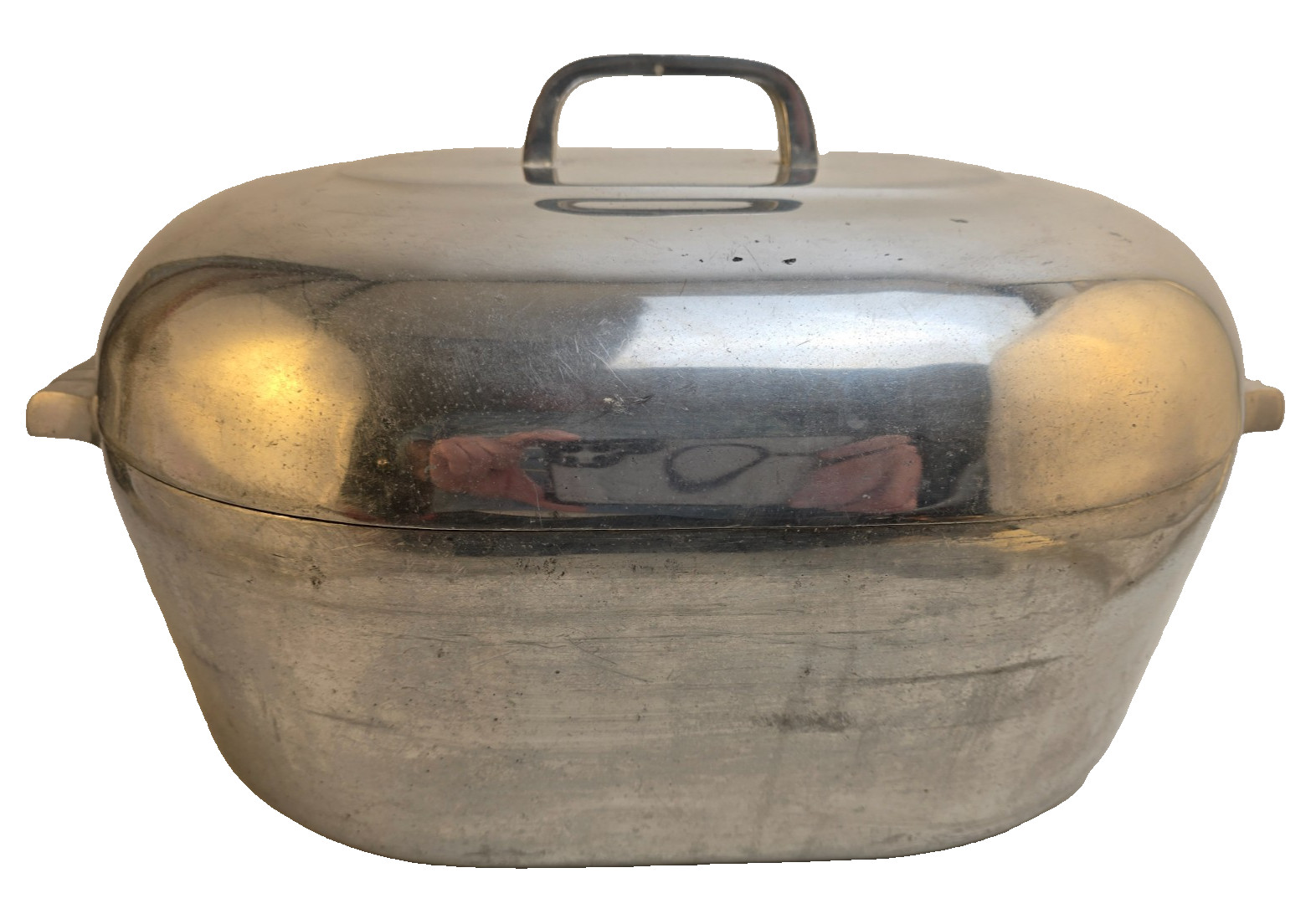 Vintage 1940s-50s Wagner Ware Magnalite 4267M 13 Qt Oval Roaster Dutch Oven