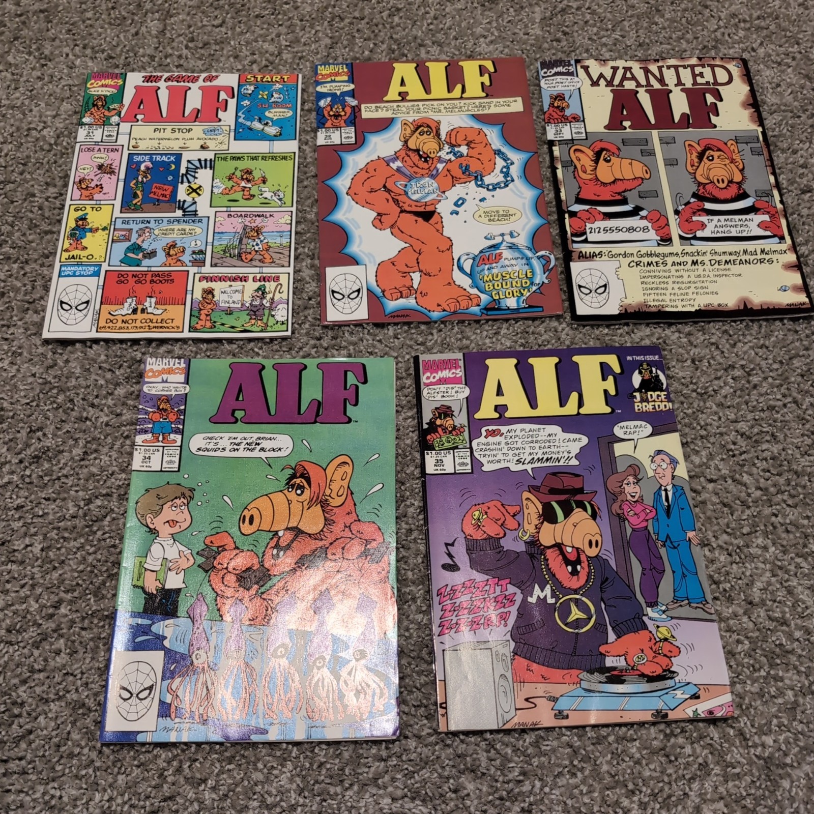 ALF # 31 32 33 34 35 lot of 5 Issues MARVEL COMICS 1991 run ALF # 31 32 33 34 35 lot of 5 Issues MARVEL COMICS 1991 run
