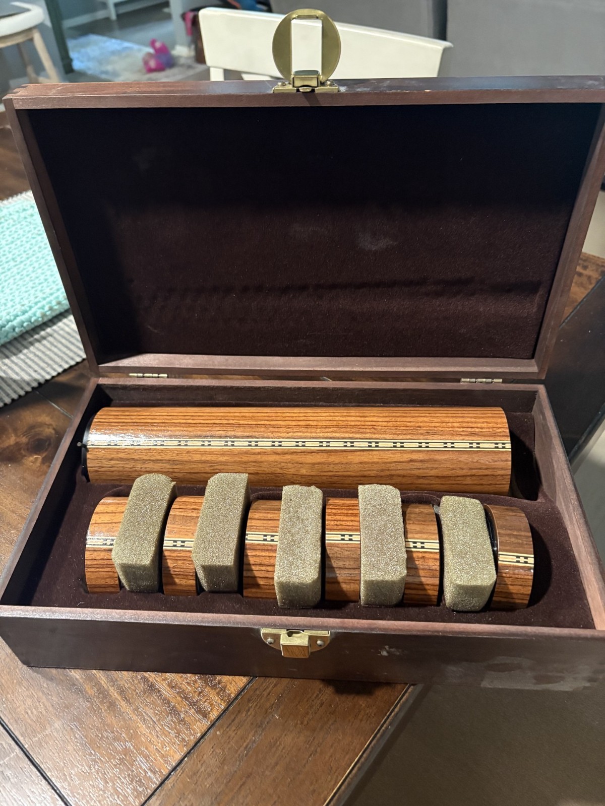 1987 Reynolds THE KIT Wood Inlay Kaleidoscope w 6 Disc Cell Set & Org Case