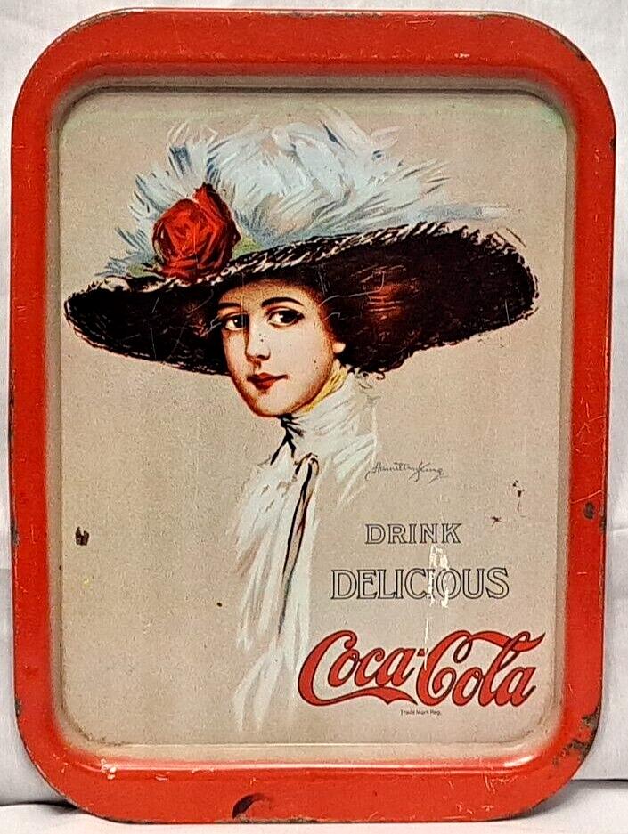 Vintage Official Rep. Coco Cola Girls Serving Tray Signed By Hamilton King
