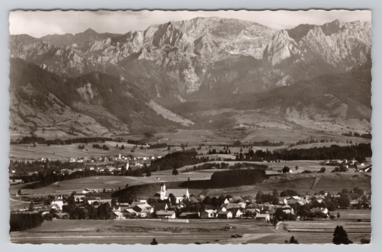 Bernbeuren Allgäu Germany Alps Zugspitze Vintage Real Photo AKO Postcard