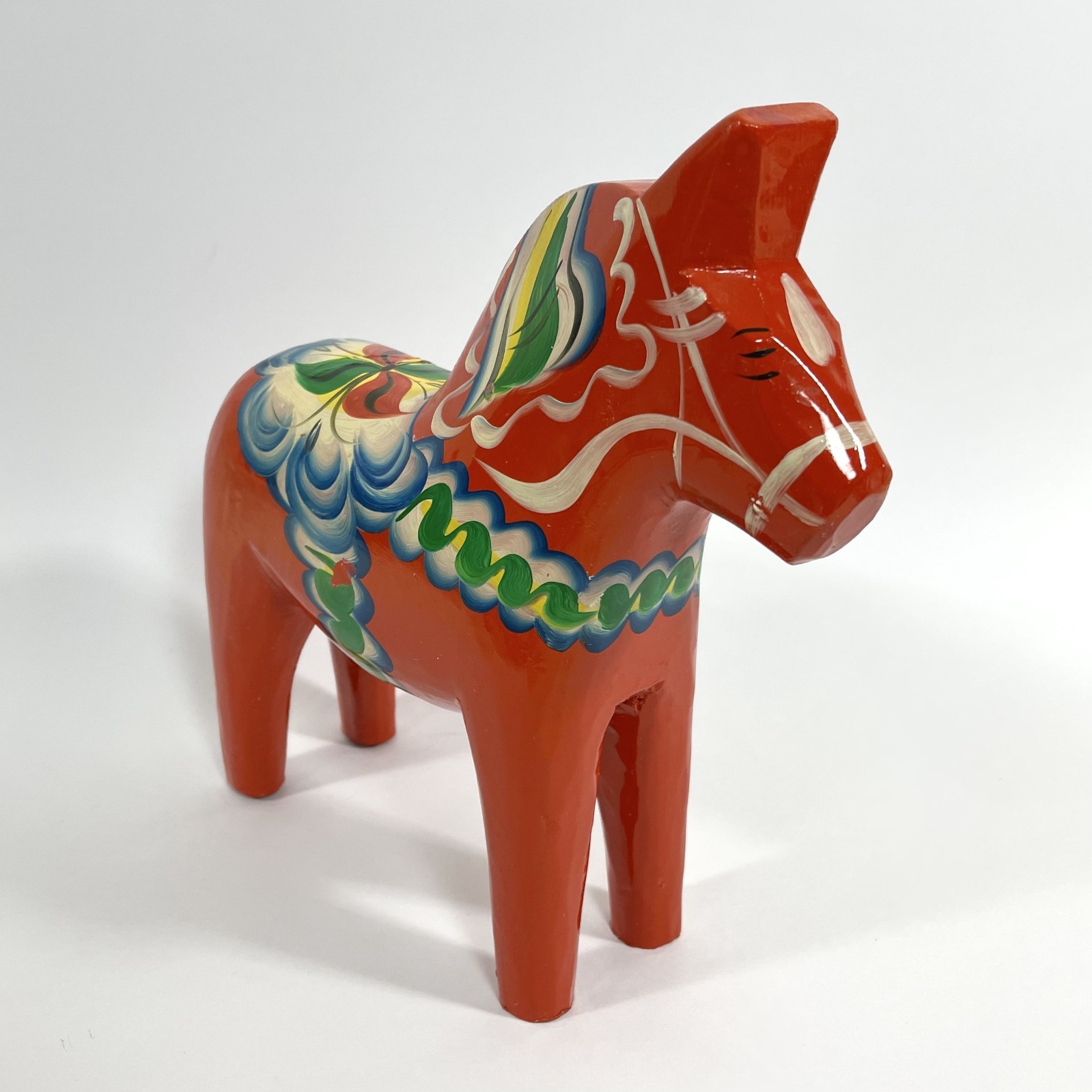 Nils Olsson Swedish Red Dala Horse Wood Figurine Hand Painted Folk Art 10\ Nils Olsson Swedish Red Dala Horse Wood Figurine Hand Painted Folk Art 10\