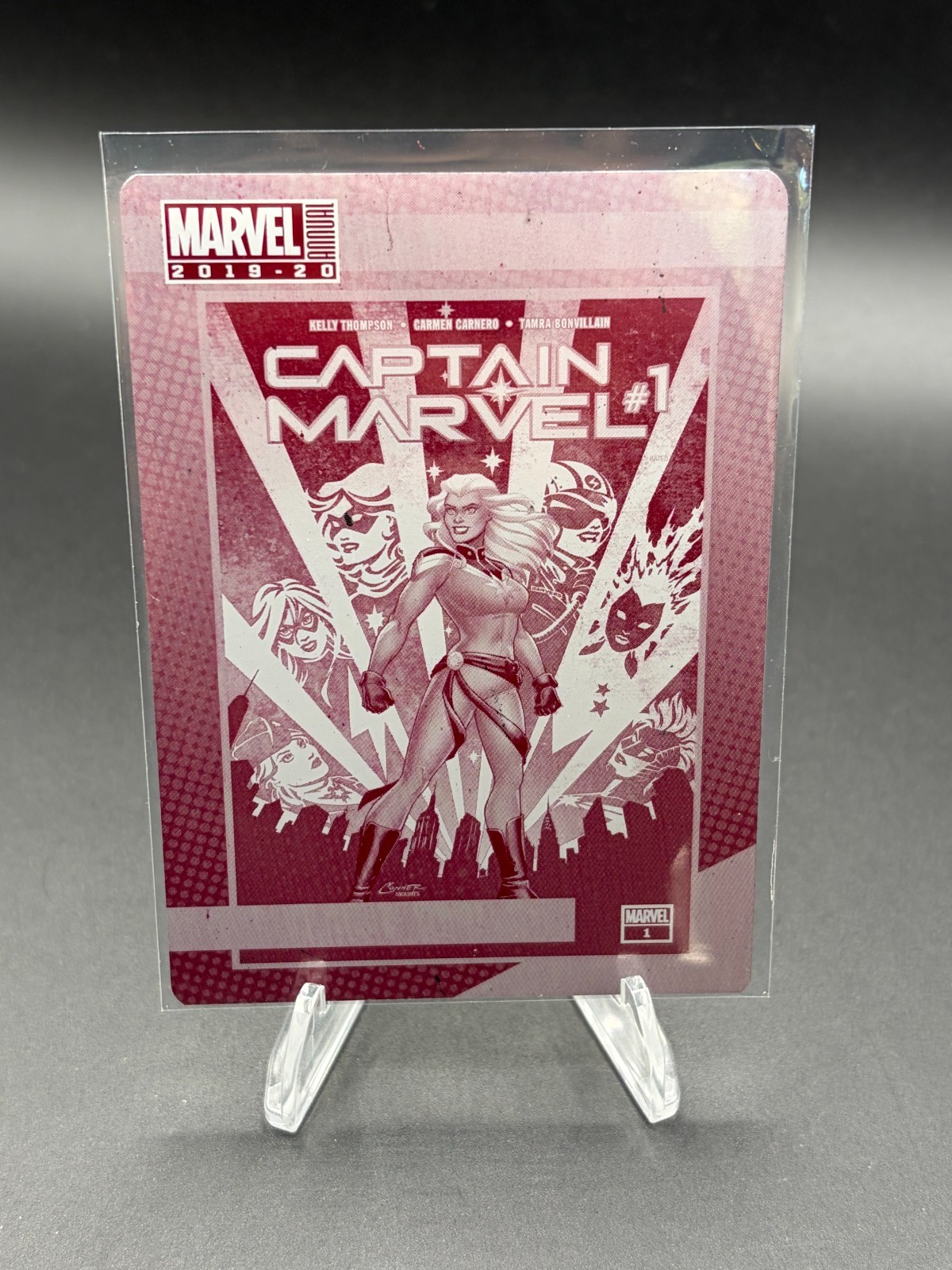 2019-20 Marvel Annual Captain Marvel #1 N1S-9 Magenta Printing Plate 1/1 2019-20 Marvel Annual Captain Marvel #1 N1S-9 Magenta Printing Plate 1/1
