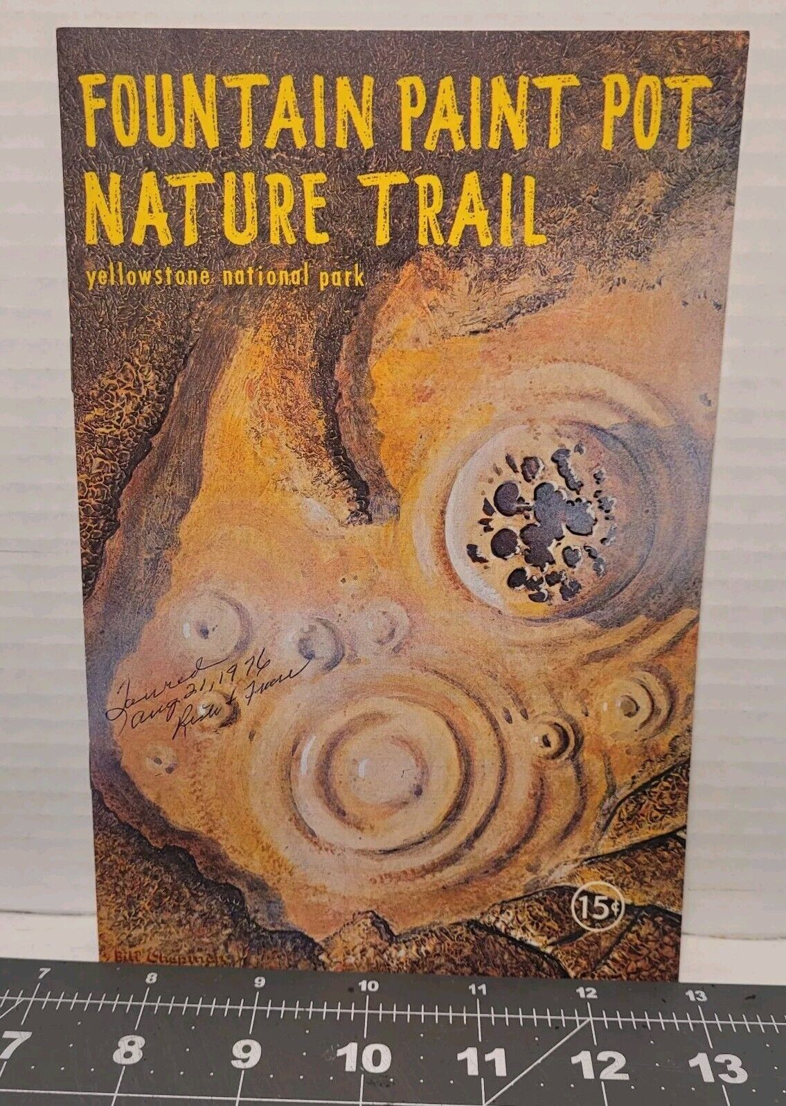 1972 Yellstone National Park Fountain Paint Pot Nature Trail Booklet Geyser VTG