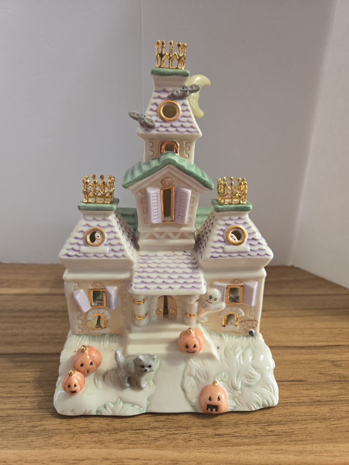 Vintage 2002 LENOX The Haunted House Votive Halloween Candleholder Vintage 2002 LENOX The Haunted House Votive Halloween Candleholder
