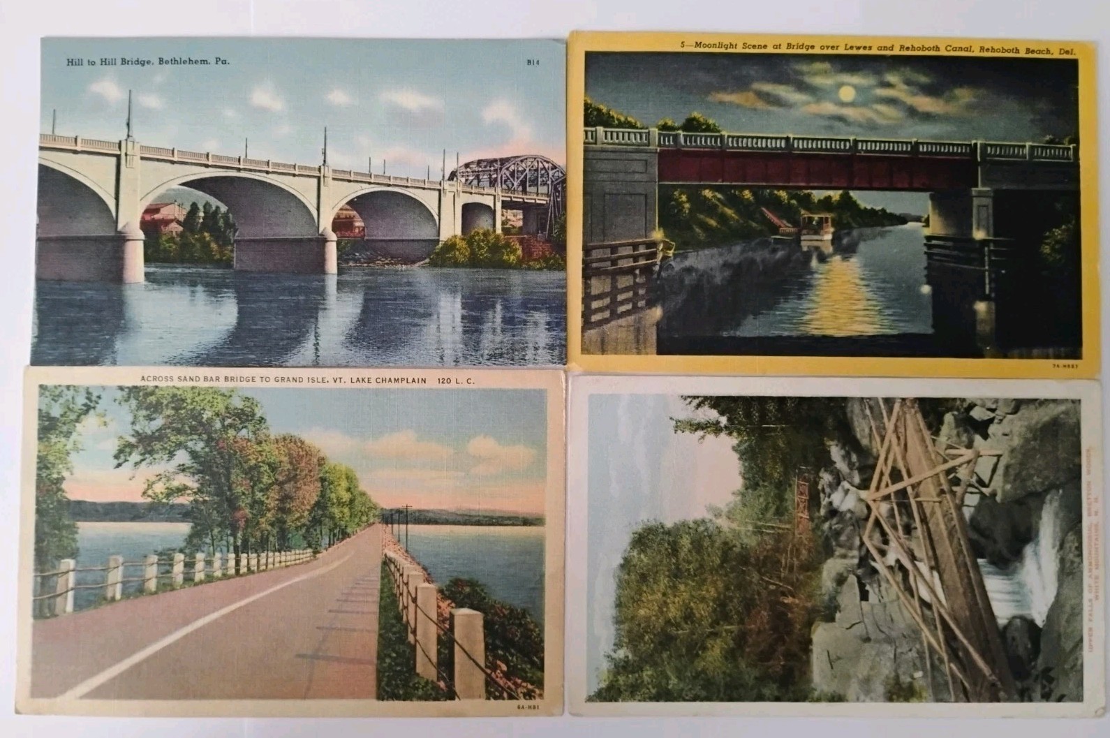 4 Vtg Linen Postcards Mixed US Views DE PA CA 1920s-1950s Posted Unposted Lot 4 Vtg Linen Postcards Mixed US Views DE PA CA 1920s-1950s Posted Unposted Lot