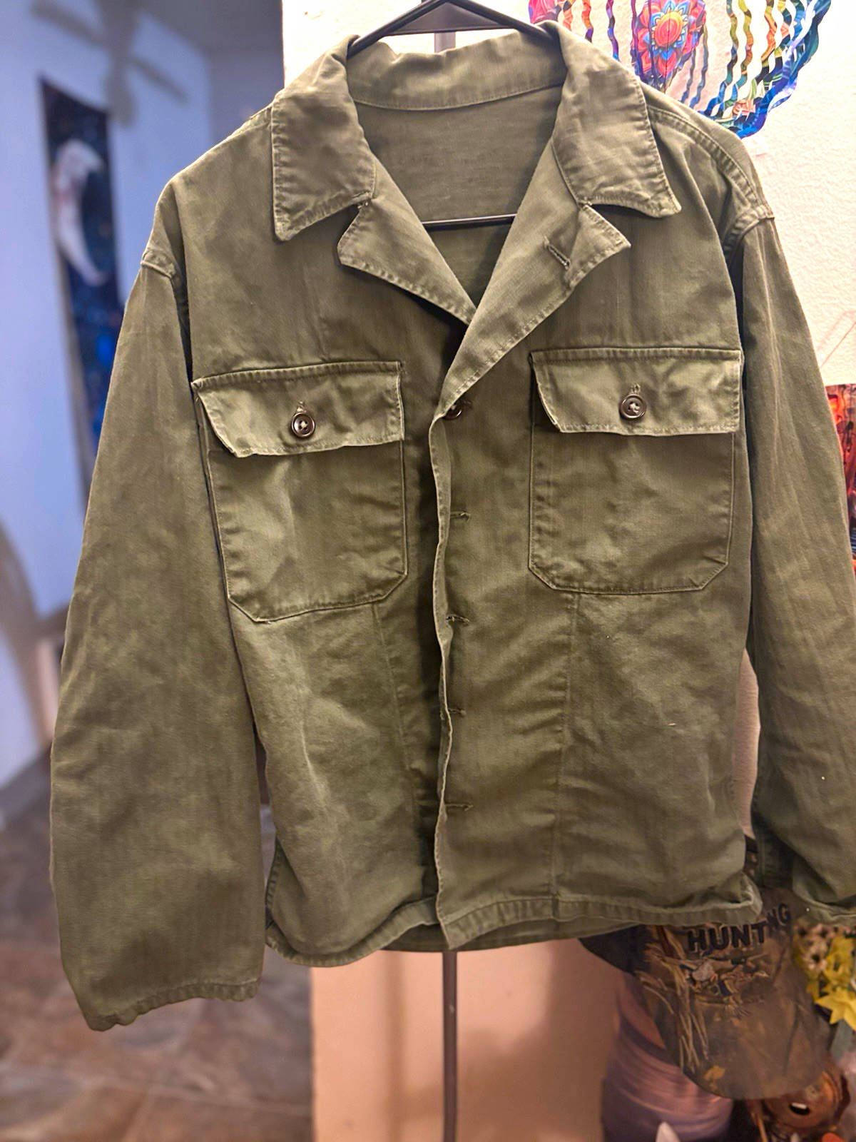 WW2 US Army HBT Jacket 1944 Original Version 4 Size 42R Very Good Wearable WW2 US Army HBT Jacket 1944 Original Version 4 Size 42R Very Good Wearable