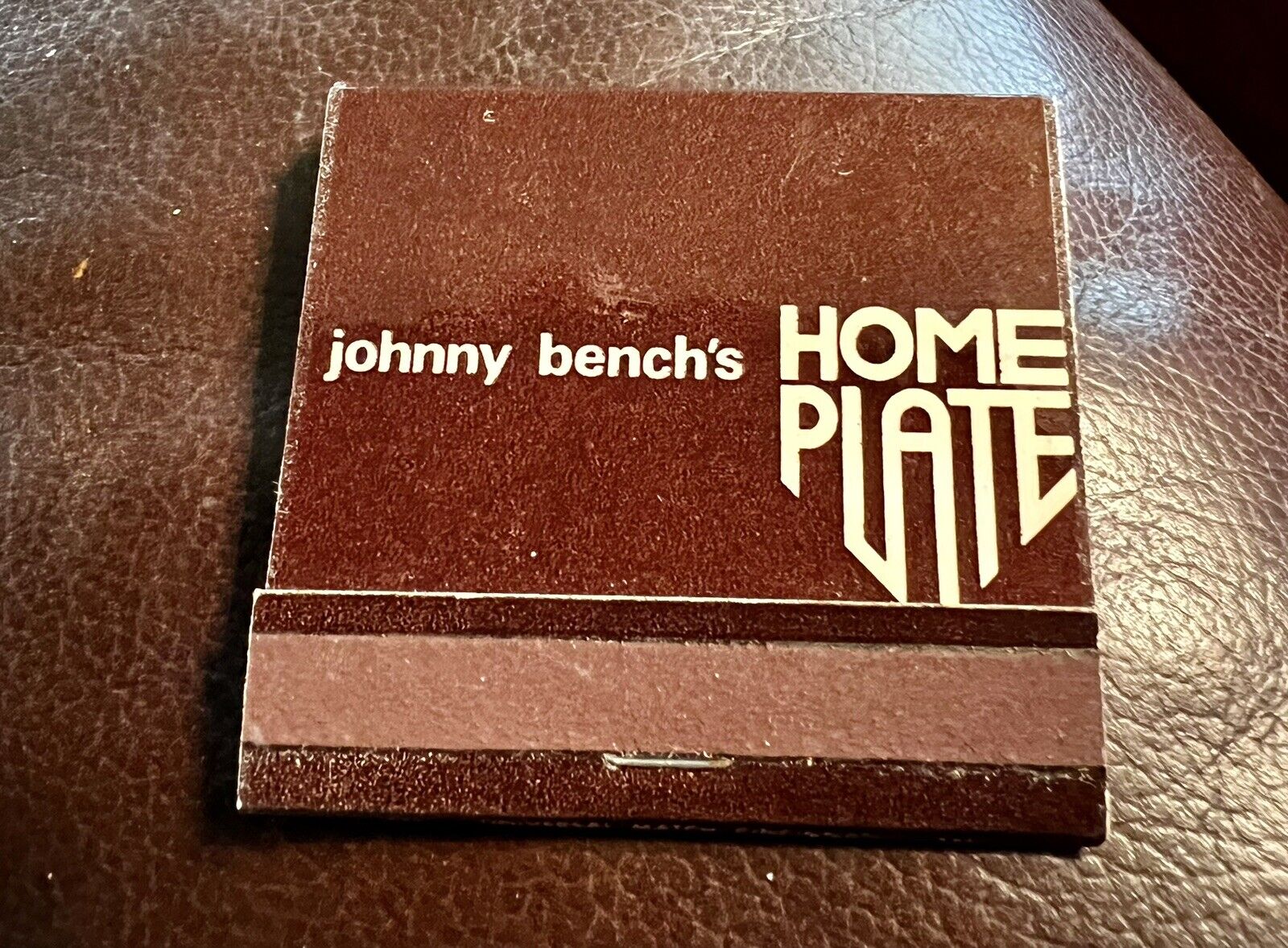 Johnny Bench’s Home Plate Restaurant, Cincinnati, OH, Full Unstruck Matchbox