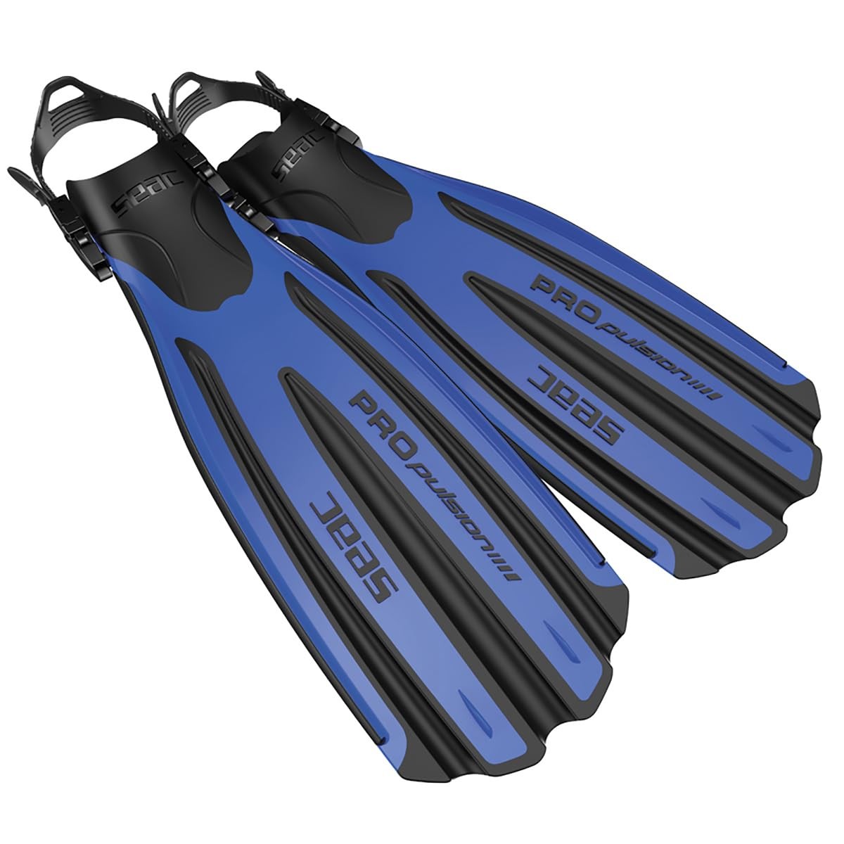 SEAC Propulsion, Diving Fins with Adjustable Strap Made in Italy, Blue, L/XL
