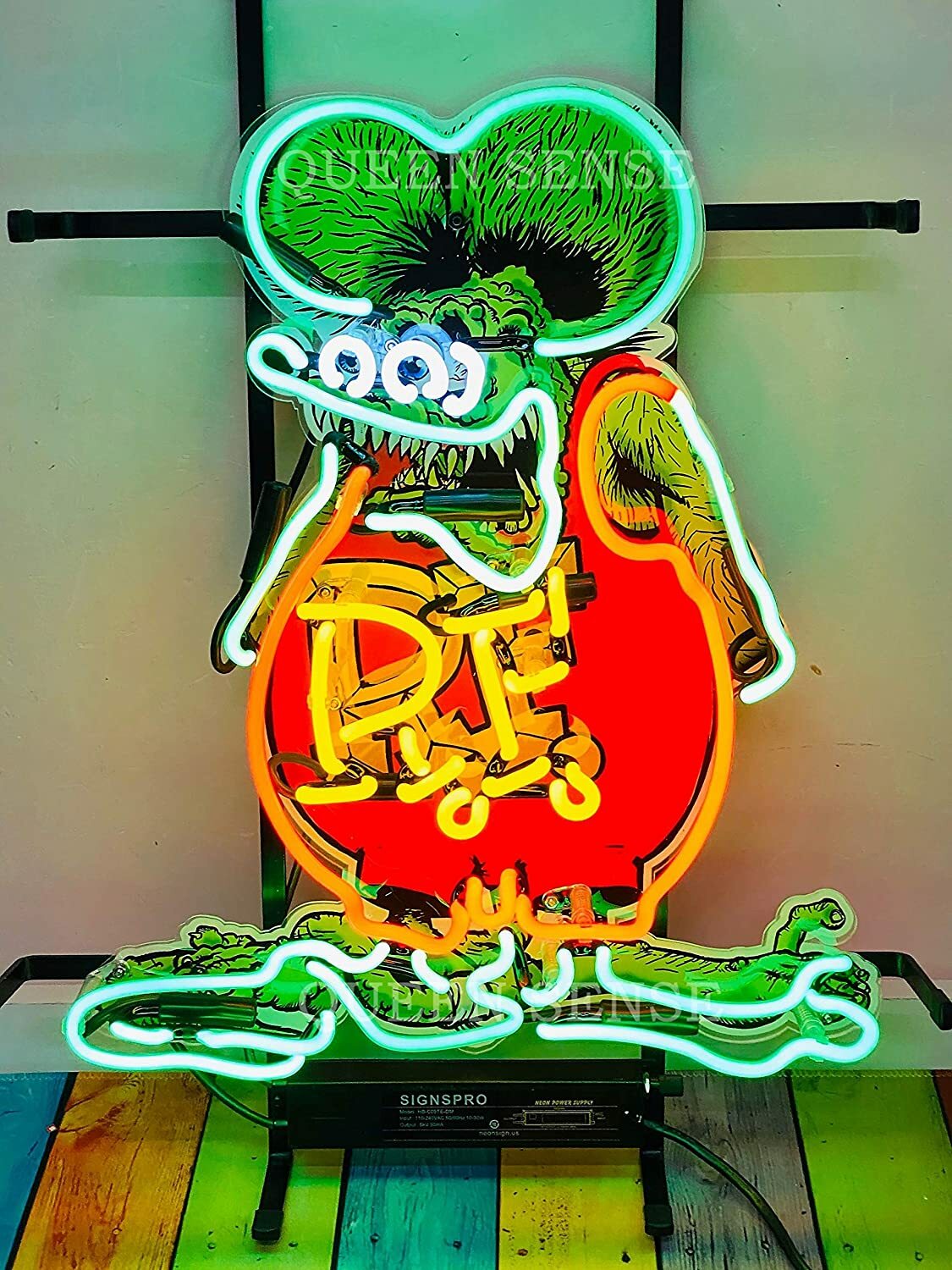 Rat Fink Rat Rod RF Neon Sign Light Lamp 20\ Rat Fink Rat Rod RF Neon Sign Light Lamp 20\