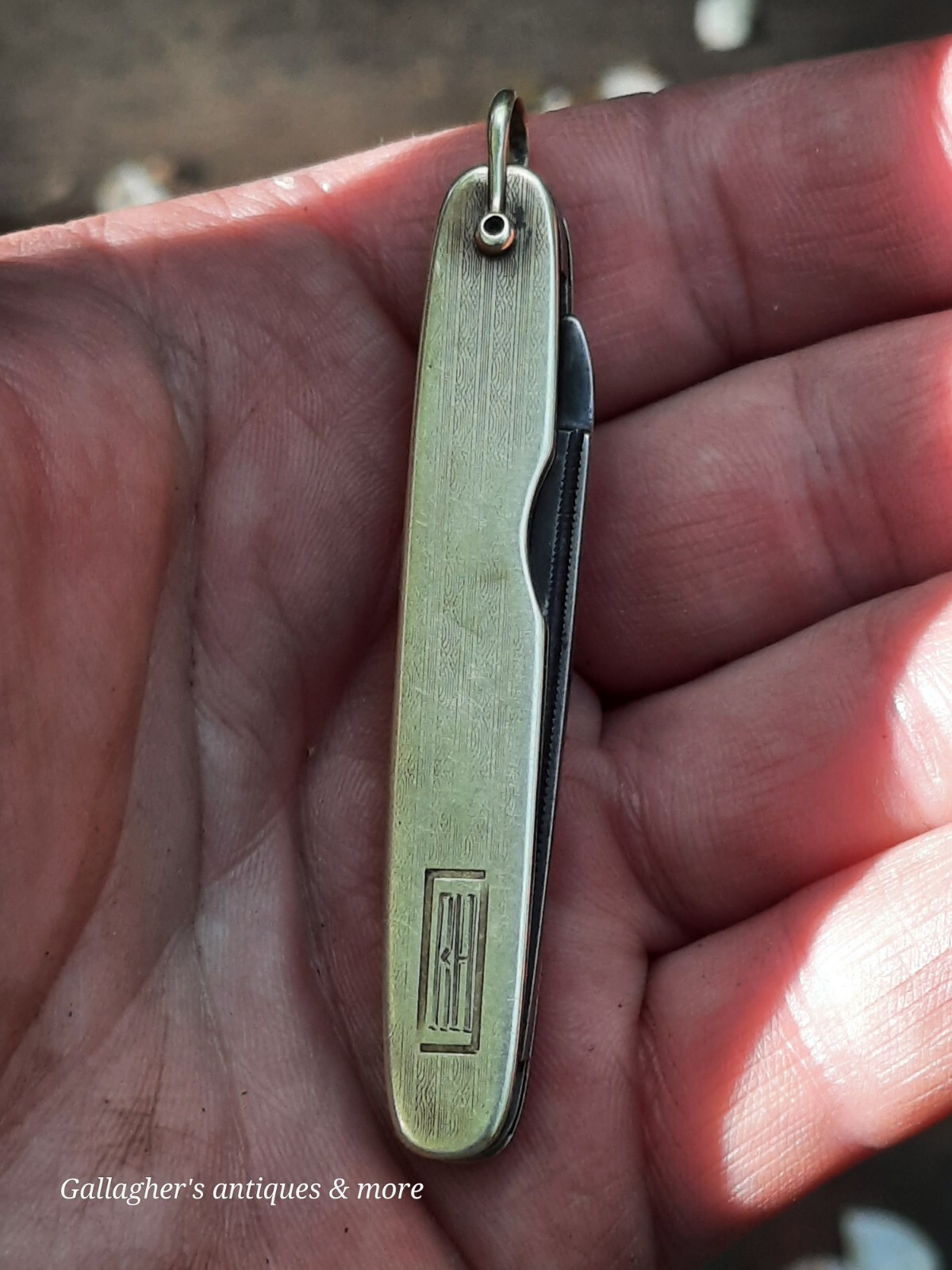 Vintage IXL George Wostenholm Sheffield Pocket Knife 14k Gold Initials RH Vintage IXL George Wostenholm Sheffield Pocket Knife 14k Gold Initials RH