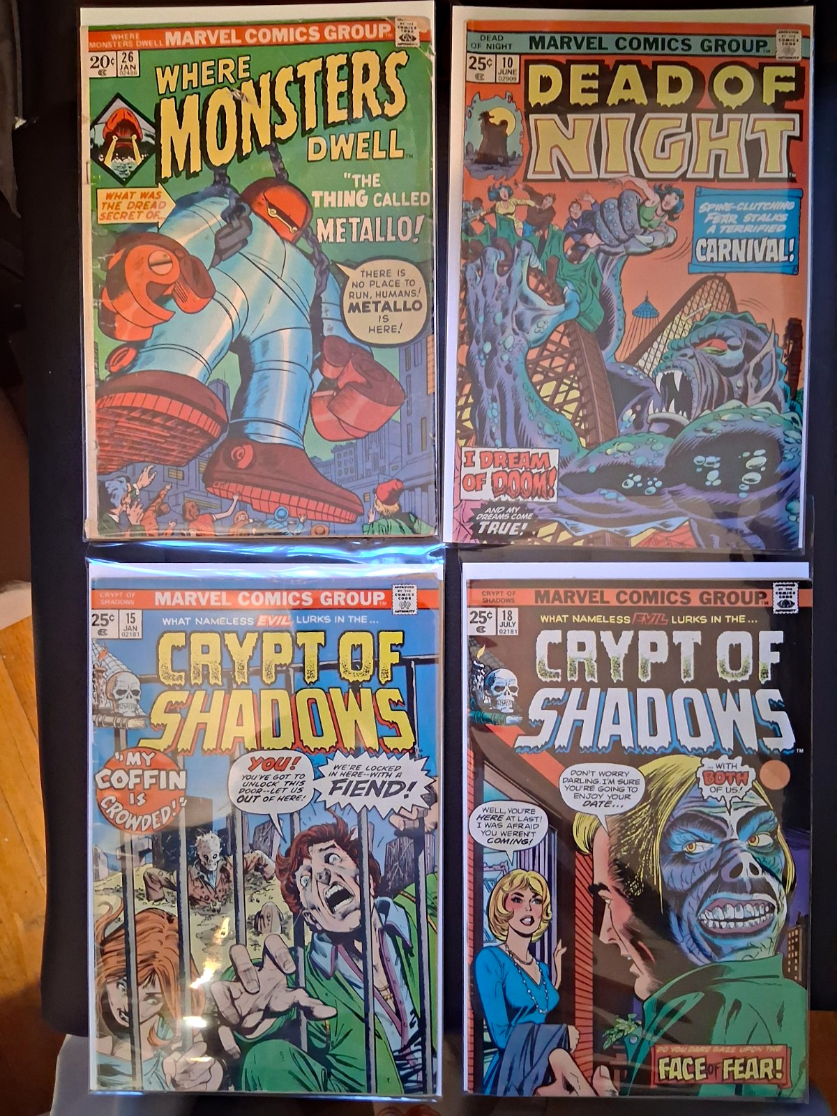 Marvel Comics Group Horror Comic Lot Where Monsters Dwell #26 + 3 Bronze Age Marvel Comics Group Horror Comic Lot Where Monsters Dwell #26 + 3 Bronze Age