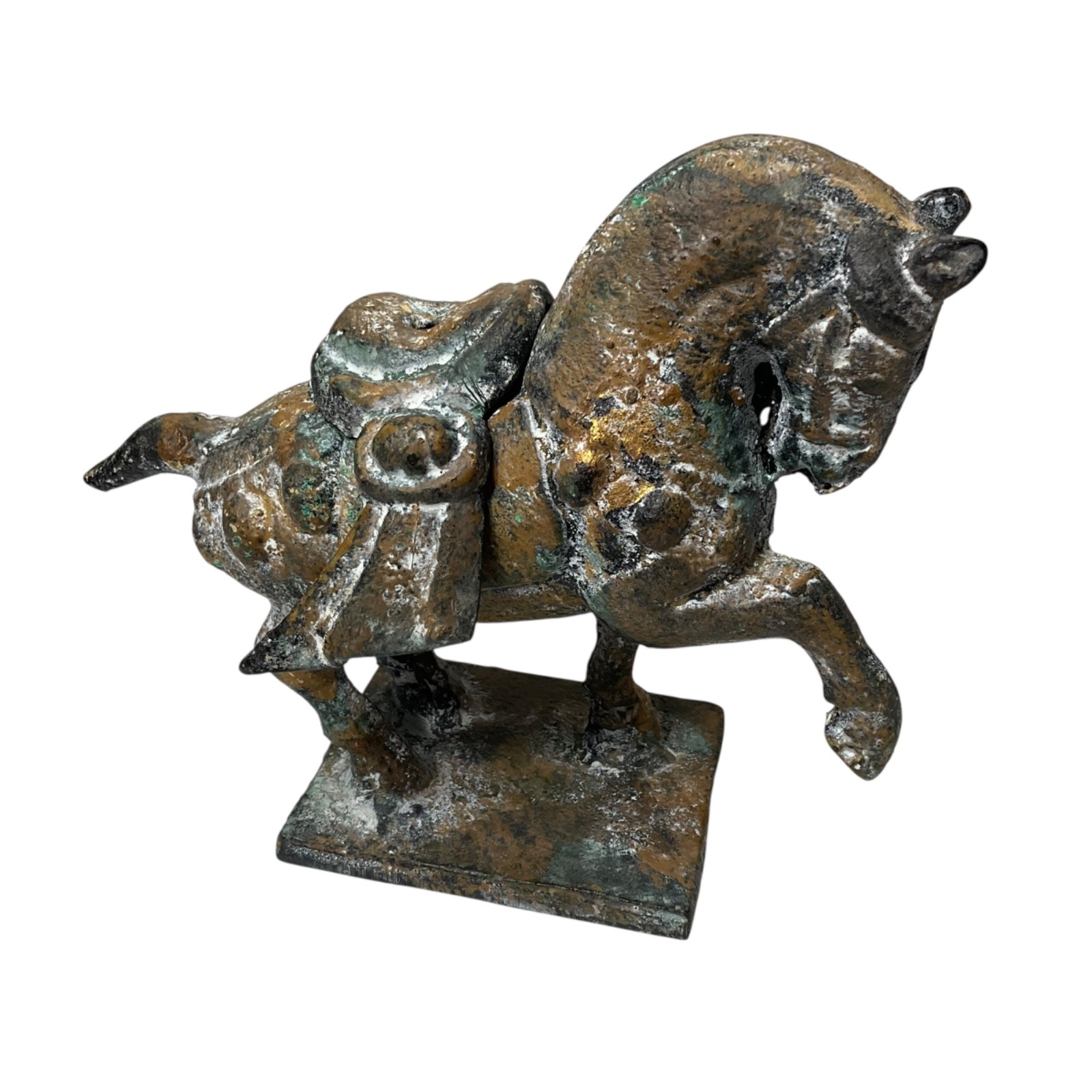 Toyo Japan Heavy Cast Bronze Tang Dynasty Horse Statue Figure Nice Patina MCM Toyo Japan Heavy Cast Bronze Tang Dynasty Horse Statue Figure Nice Patina MCM
