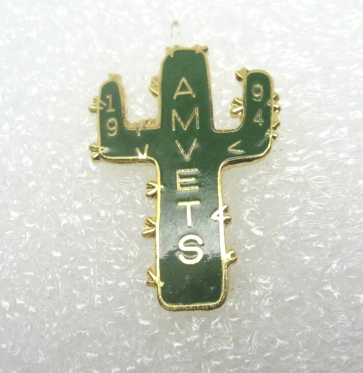 Vintage 1994 AMVETS Cactus Lapel Pin (B248) Vintage 1994 AMVETS Cactus Lapel Pin (B248)