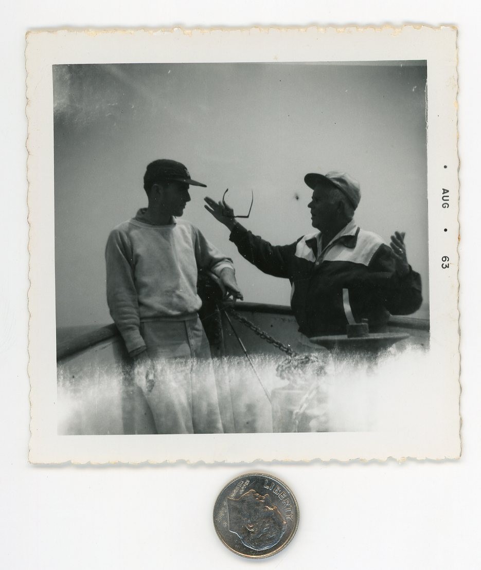 Vintage 1963 PARANORMAL photo / Lying FISHERMEN are Quietly Consumed by Sea Fog