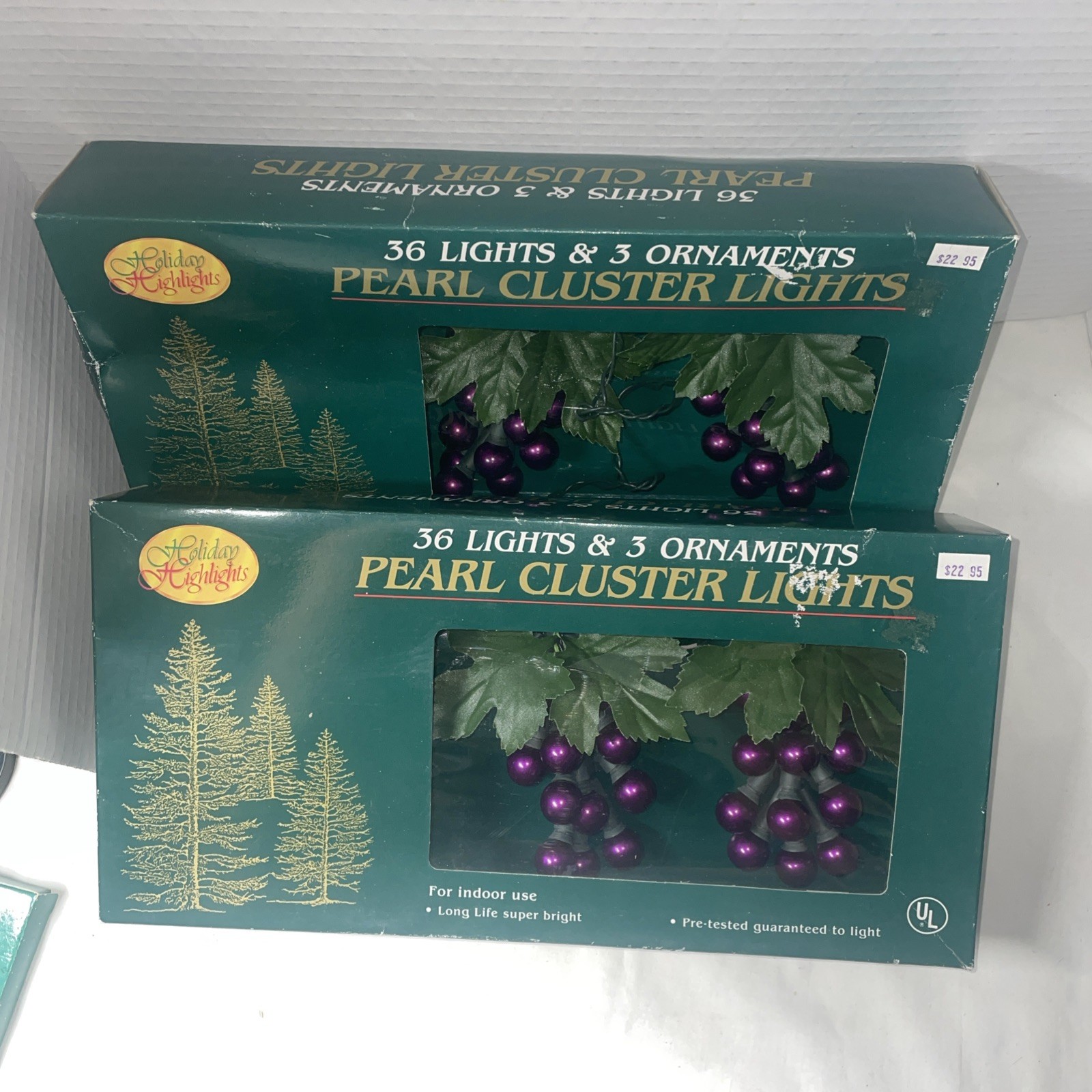 2 New Vtg (Red) Grape Cluster String Lights Each 3 Clusters 36 Lights Total 72 2 New Vtg (Red) Grape Cluster String Lights Each 3 Clusters 36 Lights Total 72