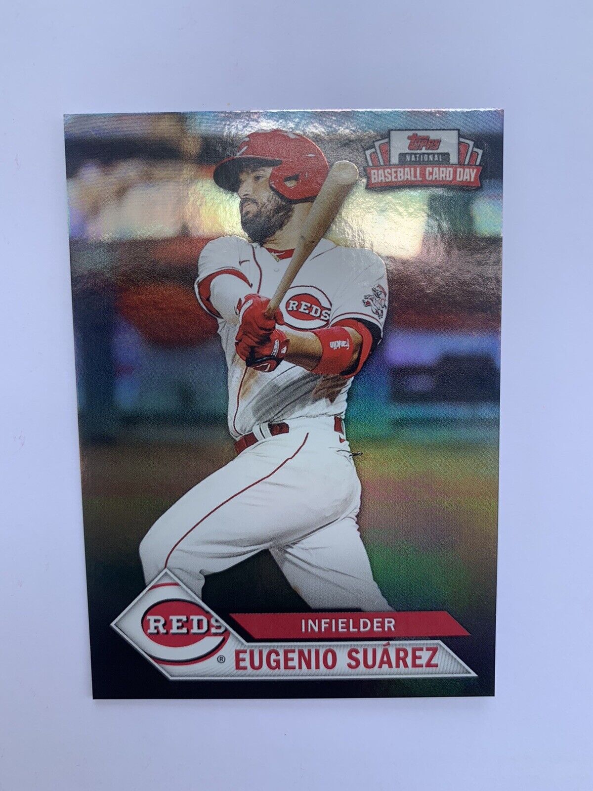 2021 National Baseball Trading Card Day Cincinnati Reds Issued Eugenio Suarez