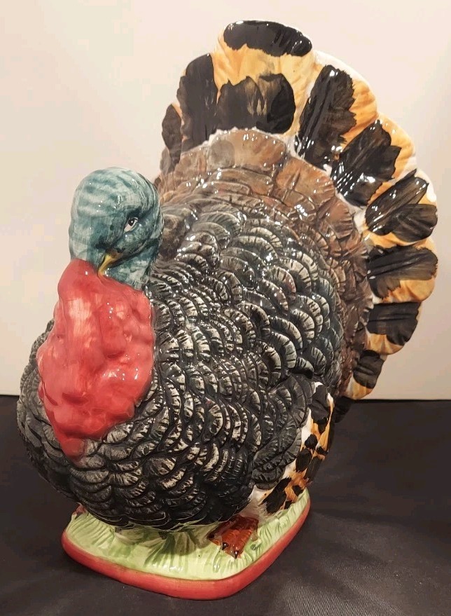 Oxford Elite Ceramic Turkey Figurine Centerpiece Vintage Thanksgiving Fall Decor Oxford Elite Ceramic Turkey Figurine Centerpiece Vintage Thanksgiving Fall Decor