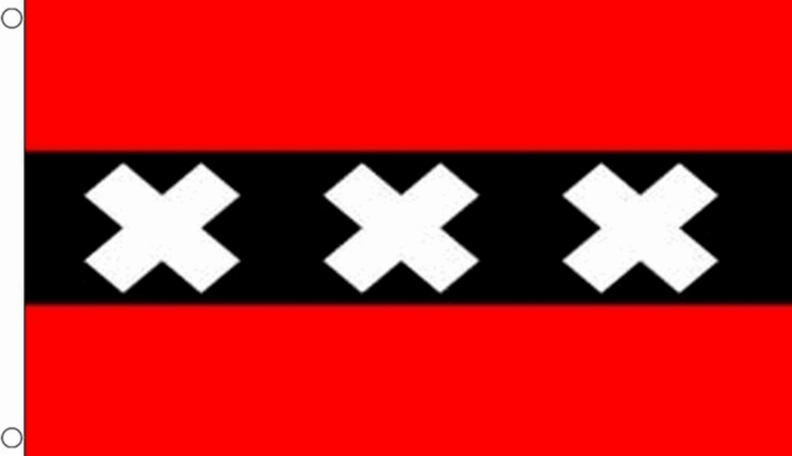 AMSTERDAM FLAG 5x3 feet 150cm x 90cm FLAGS HOLLAND NETHERLANDS