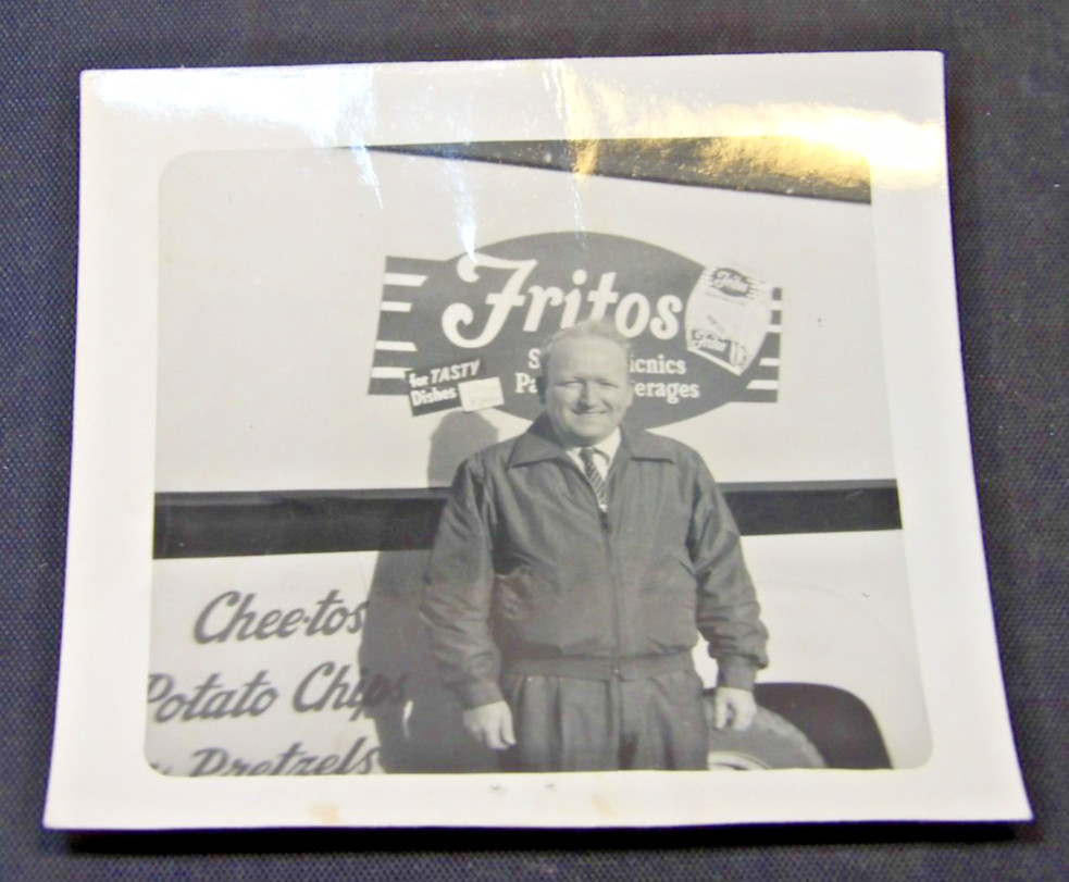 Outstanding Circa 1950's Fritos Chips Delivery Driver Photo-Original Outstanding Circa 1950's Fritos Chips Delivery Driver Photo-Original