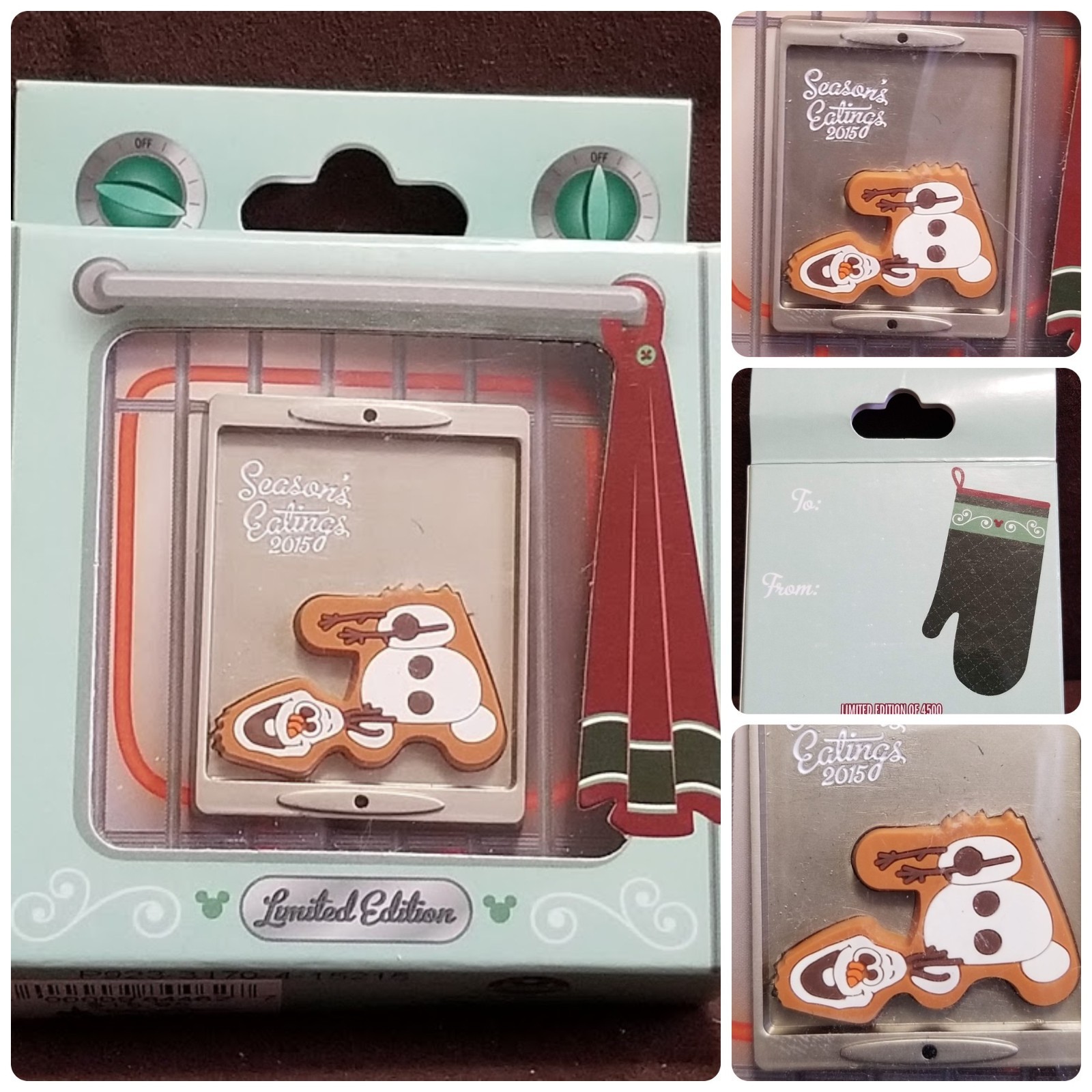 Disney Pin OLAF FROZEN Gingerbread Cookie Seasons Eatings LE4500 Vintage 2015 Disney Pin OLAF FROZEN Gingerbread Cookie Seasons Eatings LE4500 Vintage 2015