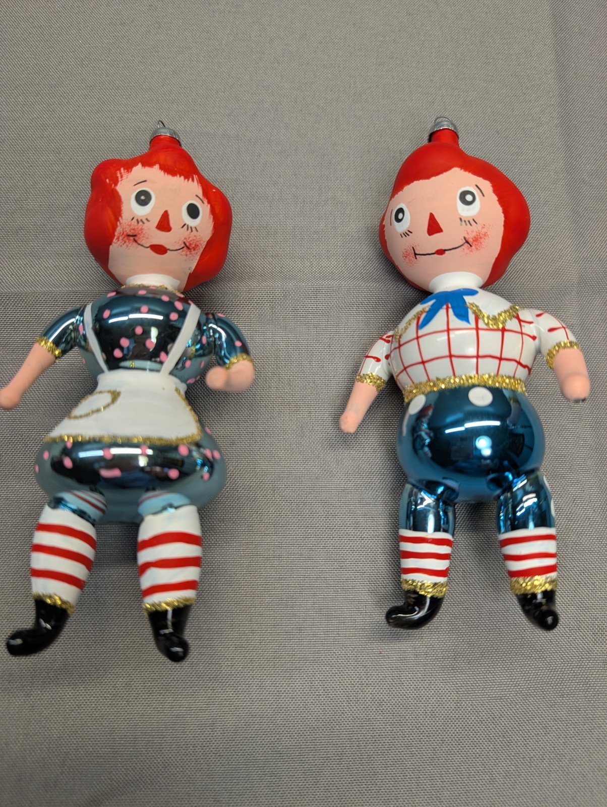 Vintage Soffieria De Carlini?- Raggedy Ann & Andy Ornaments-Made in Italy Vintage Soffieria De Carlini?- Raggedy Ann & Andy Ornaments-Made in Italy