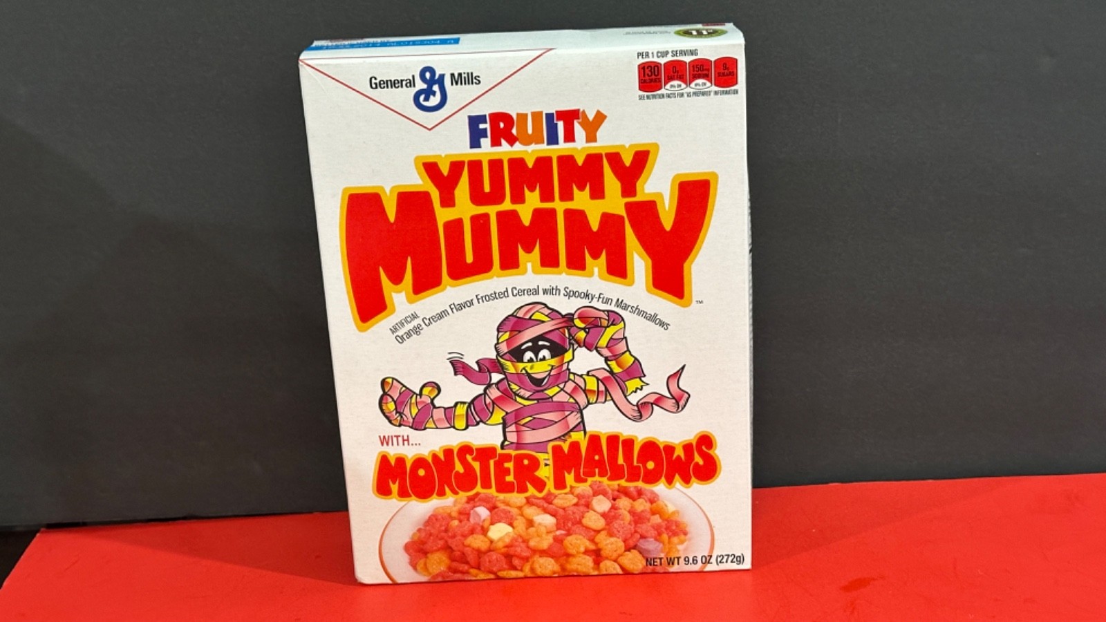 General Mills Fruity Yummy Mummy FULL Cereal Box fFrom -2013