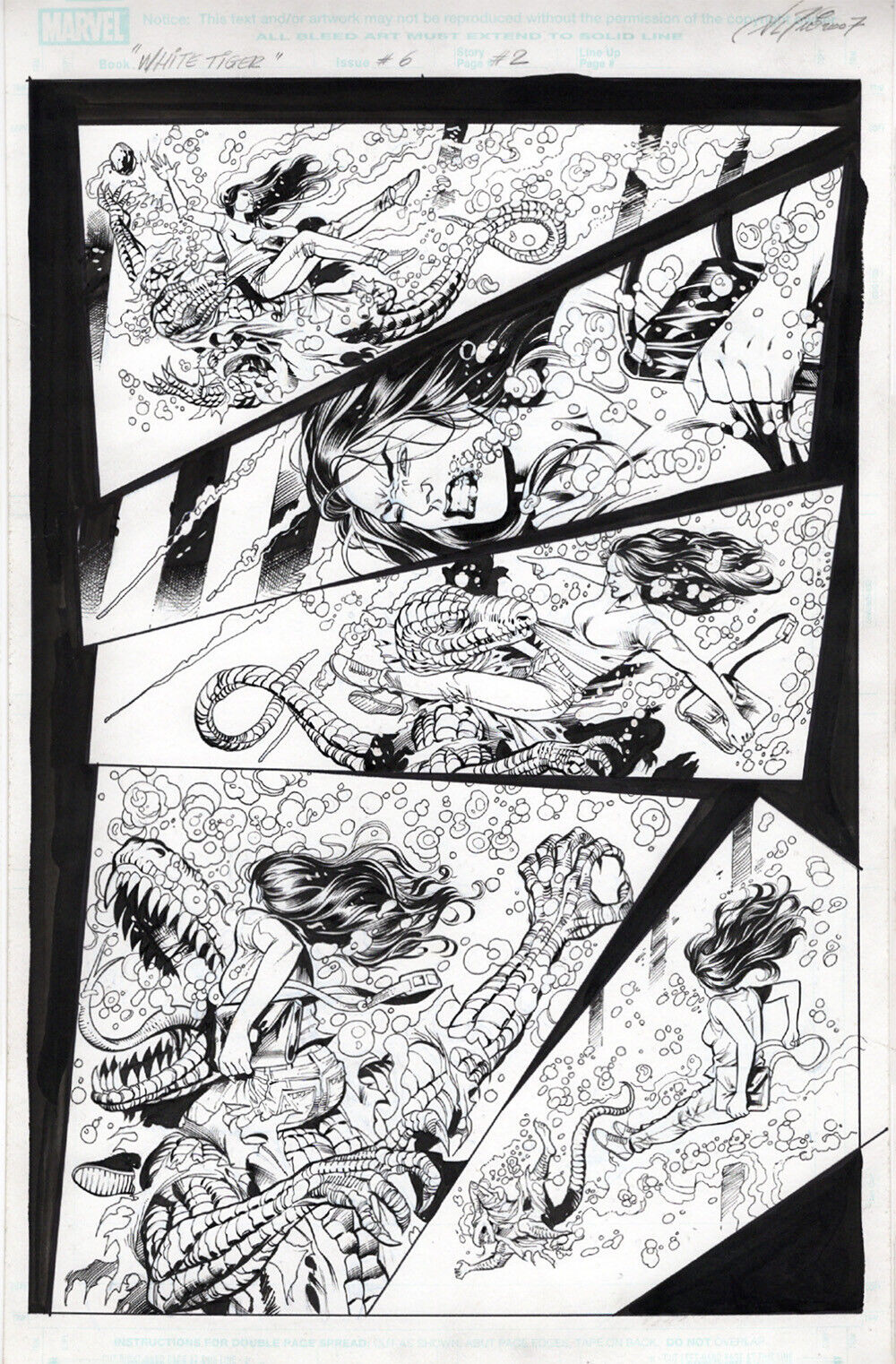 White Tiger 6 p2 by Al Rio, The Lizard vs White Tiger, Marvel Original Comic Art