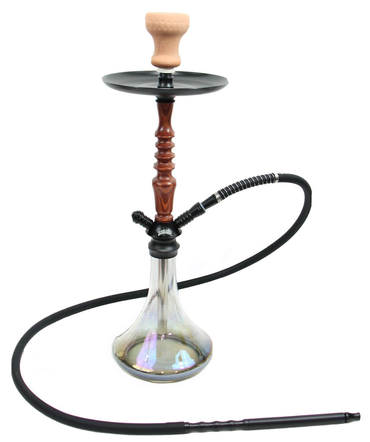 24’’INHALE®️ wooden shaft Hookah With Interlock System ,clay Bowl &silicone Hose 24’’INHALE®️ wooden shaft Hookah With Interlock System ,clay Bowl &silicone Hose