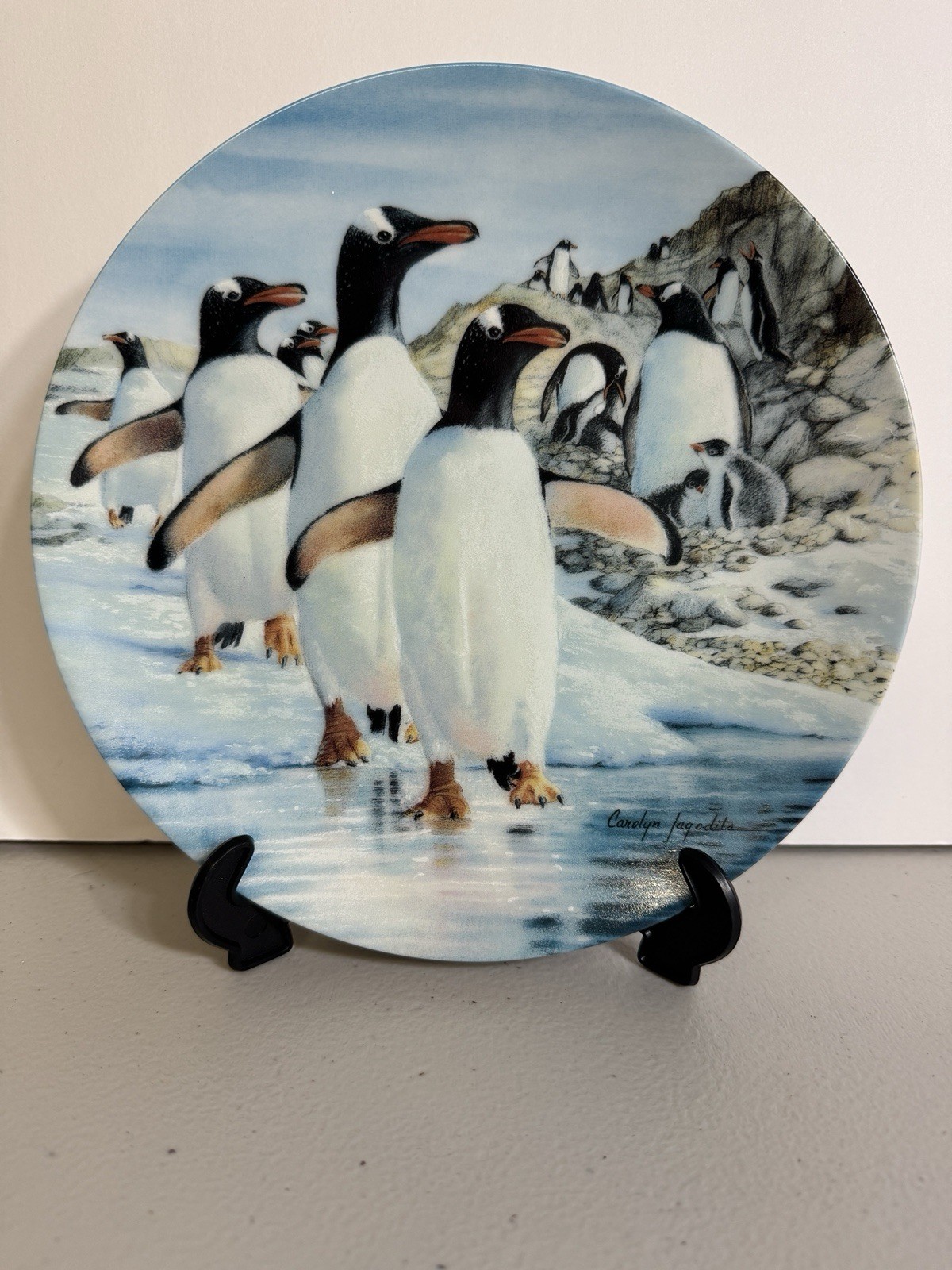 Penguin Parade Plate Jagodits W.S. George COA Limited Edition Penguin Parade Plate Jagodits W.S. George COA Limited Edition
