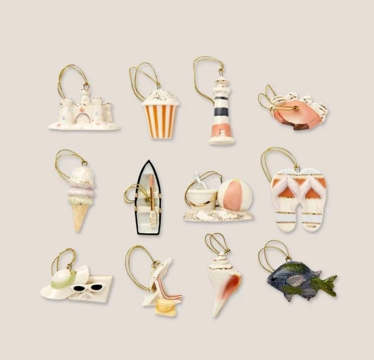 Lenox Summer 12-Piece Mini Ornament Set- New in Box Lenox Summer 12-Piece Mini Ornament Set- New in Box