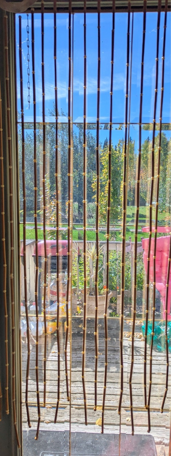 Vintage 1970s Original Burway Custom Bamboo Beaded Curtain – 32\