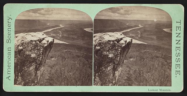 Photo:Lookout Mountain Tennessee 1900s Scenic Cliff View Stereoview